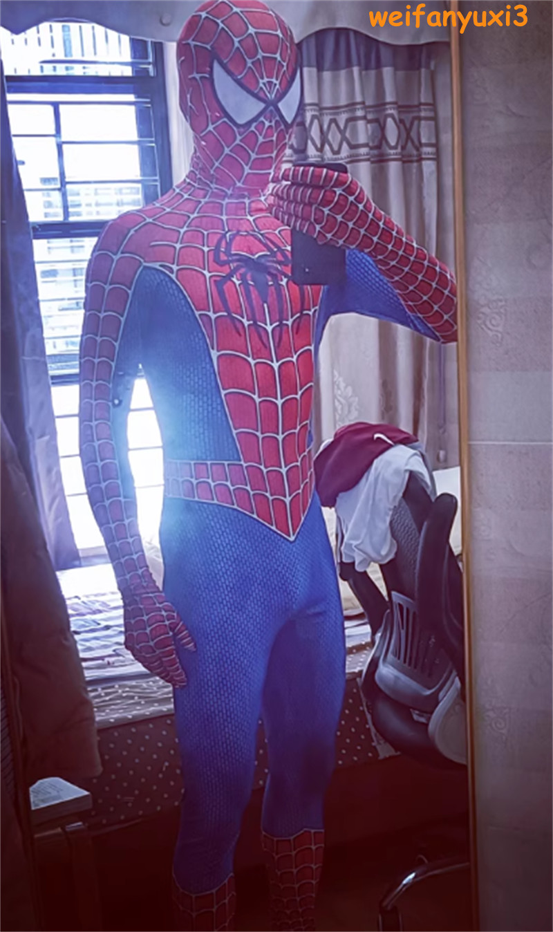 Classic Spider-Man Tobey Maguire Cosplay Costume Zentai Jumpsuit Bodysuit Suit
