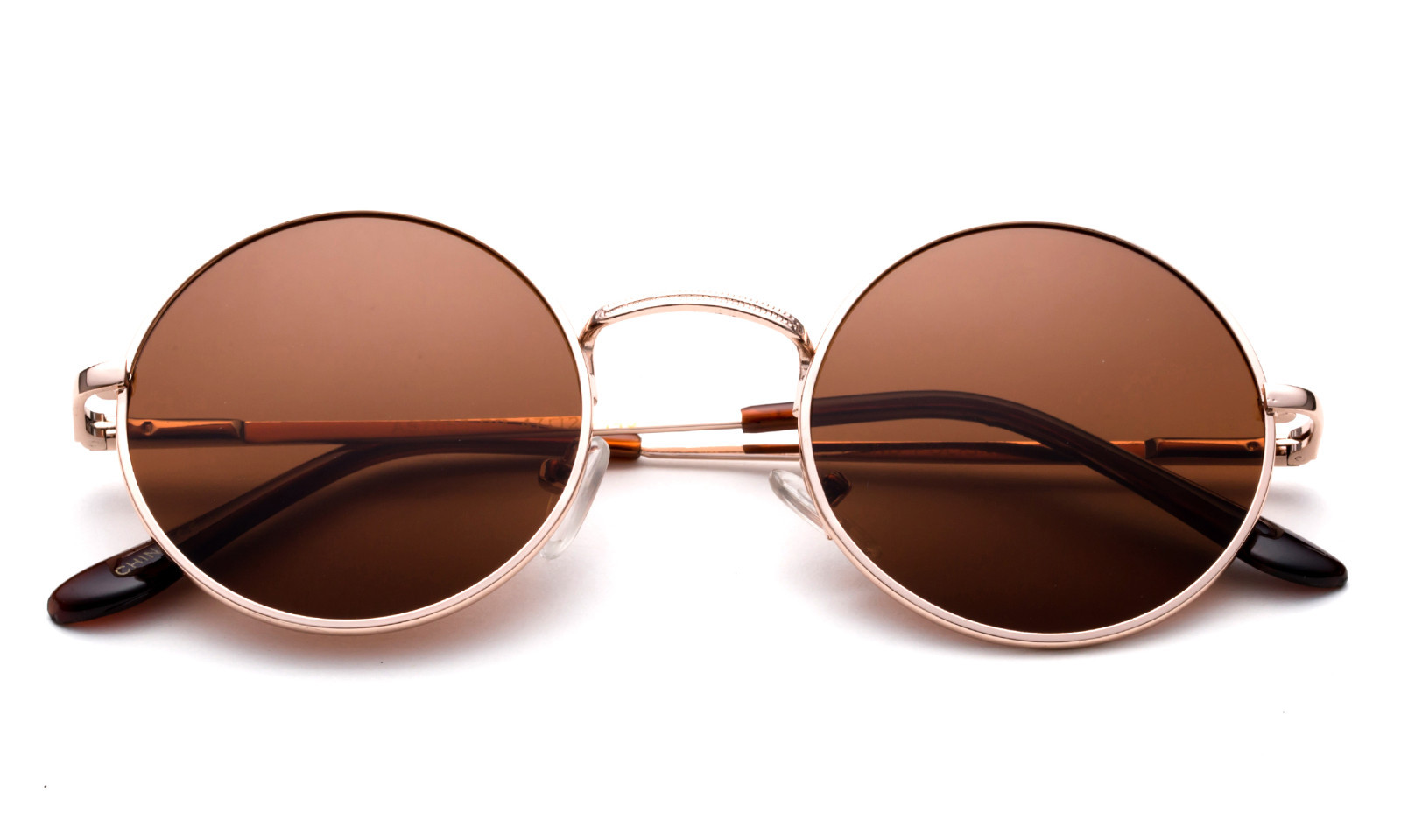 New John Lennon Sunglasses Round Hippie Hipster Retro Gold Frame UV Protected