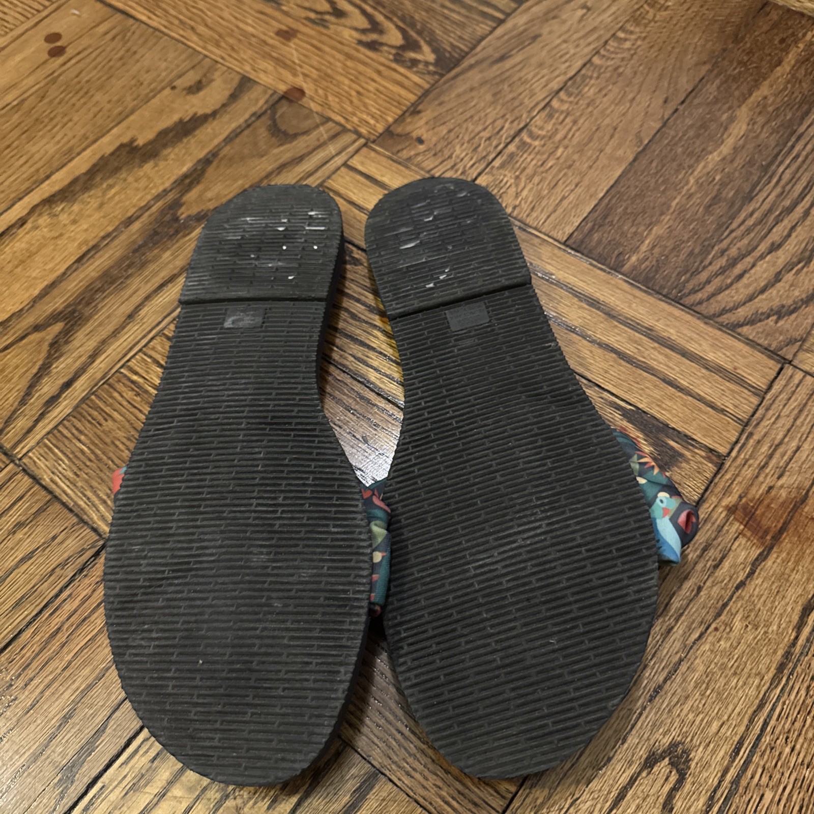 Havaianas You St Tropez Blue Steel Floral Tropical Sandals US 9/10