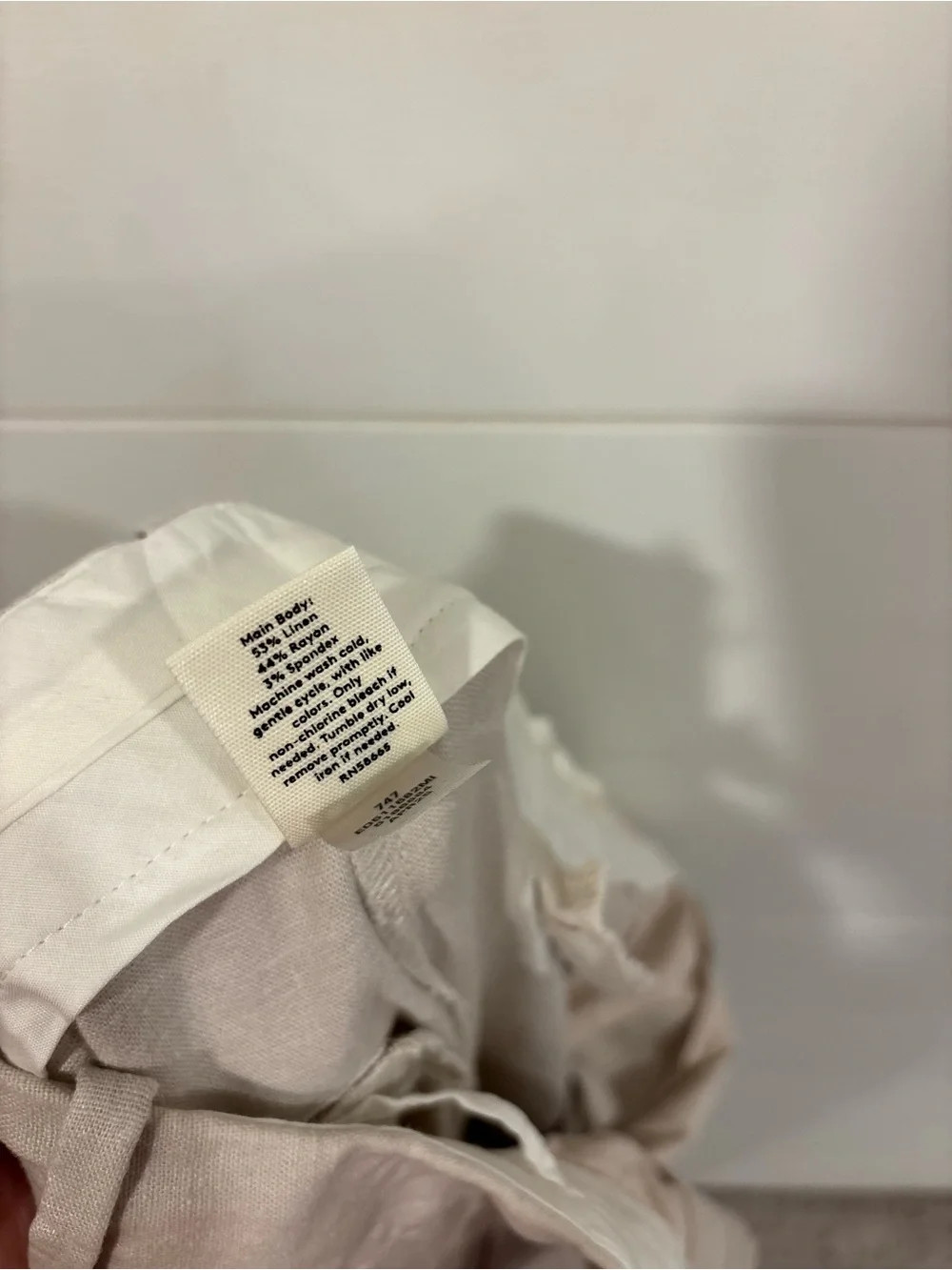 Open Edit Everyday Linen Blend Pants Trousers in Moonbeam NWT Size 2