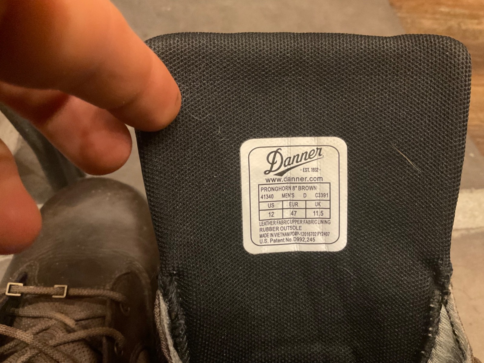 Danner Pronghorn Boots Size US 12 Men’s Waterproof Leather