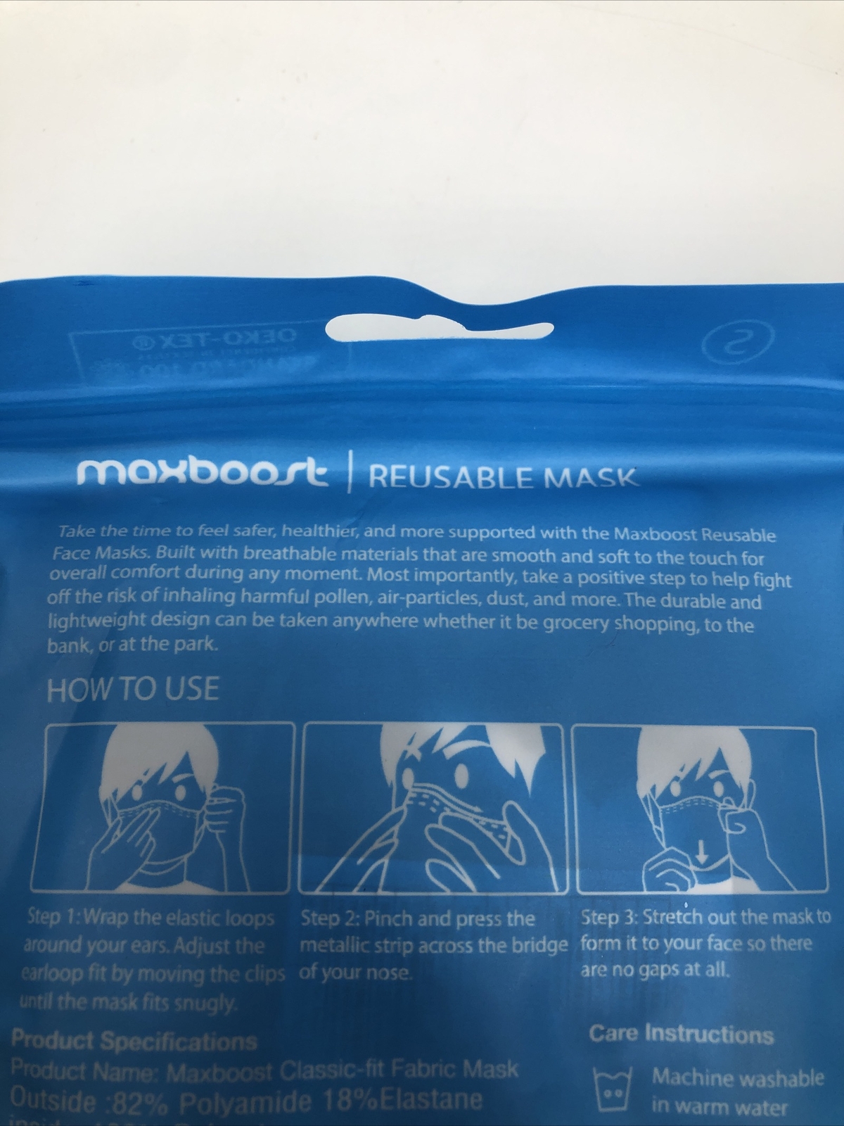 Max boost Reusable Washable Protective Face Mask Pack Of 3 Size Small