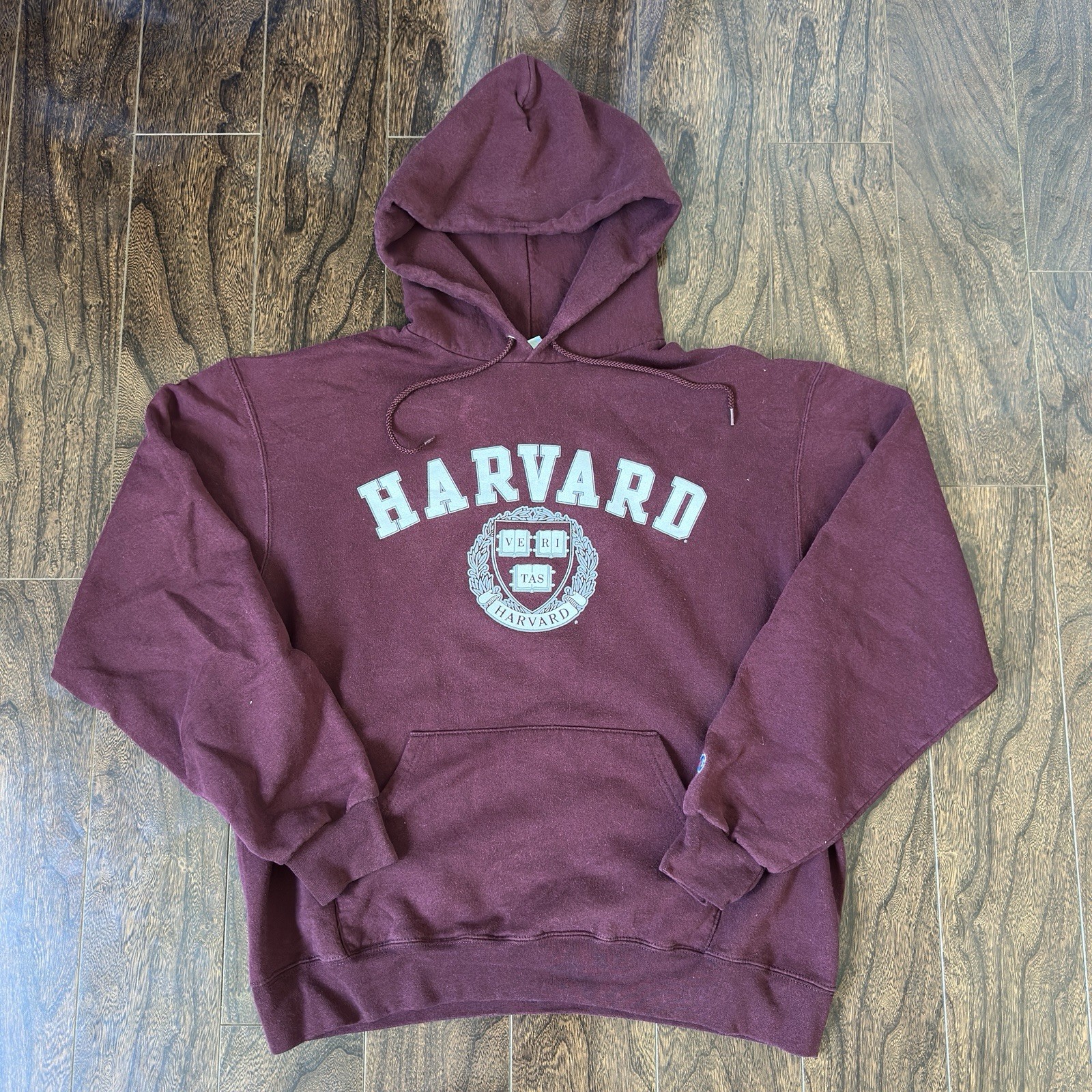 Champion Eco Fleece Harvard University Maroon Hoodie Kids Large Mens Small