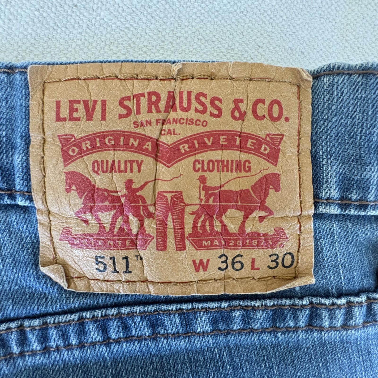 Levi’s 511 Men’s Size 36×30 Medium Wash Slim Stretch Jeans