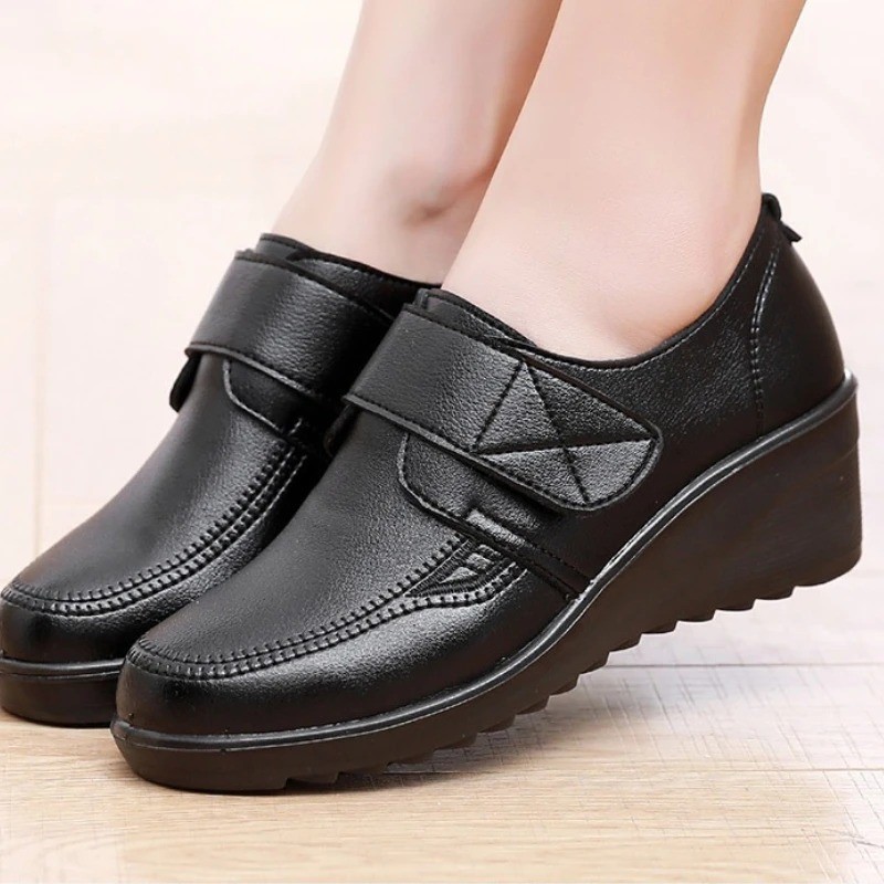 Women’s Wedge Ankle Boots Zip Up Soft Sole Non Slip Comfortable Dress Shoes