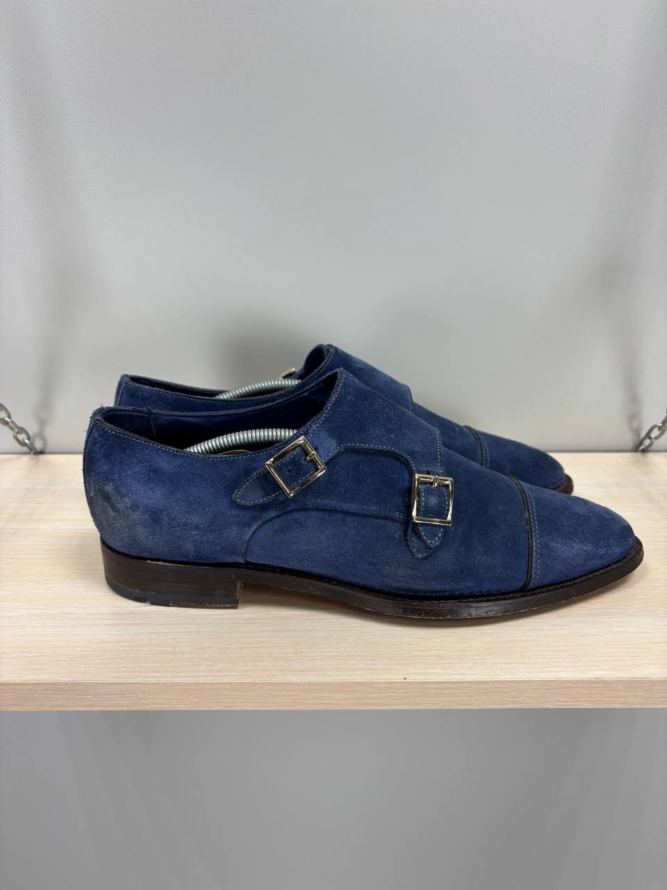 Mens shoes Santoni Size 8 Color Blue Duties Paid (USA)