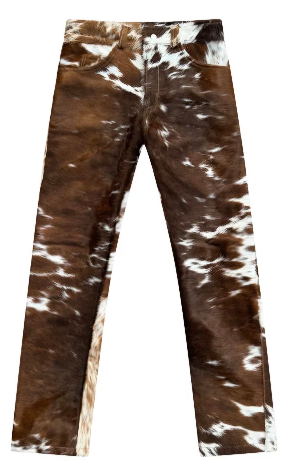 Western Style Natural CowHide Pants Genuine Pony Hair Leather Pants Casual Pants