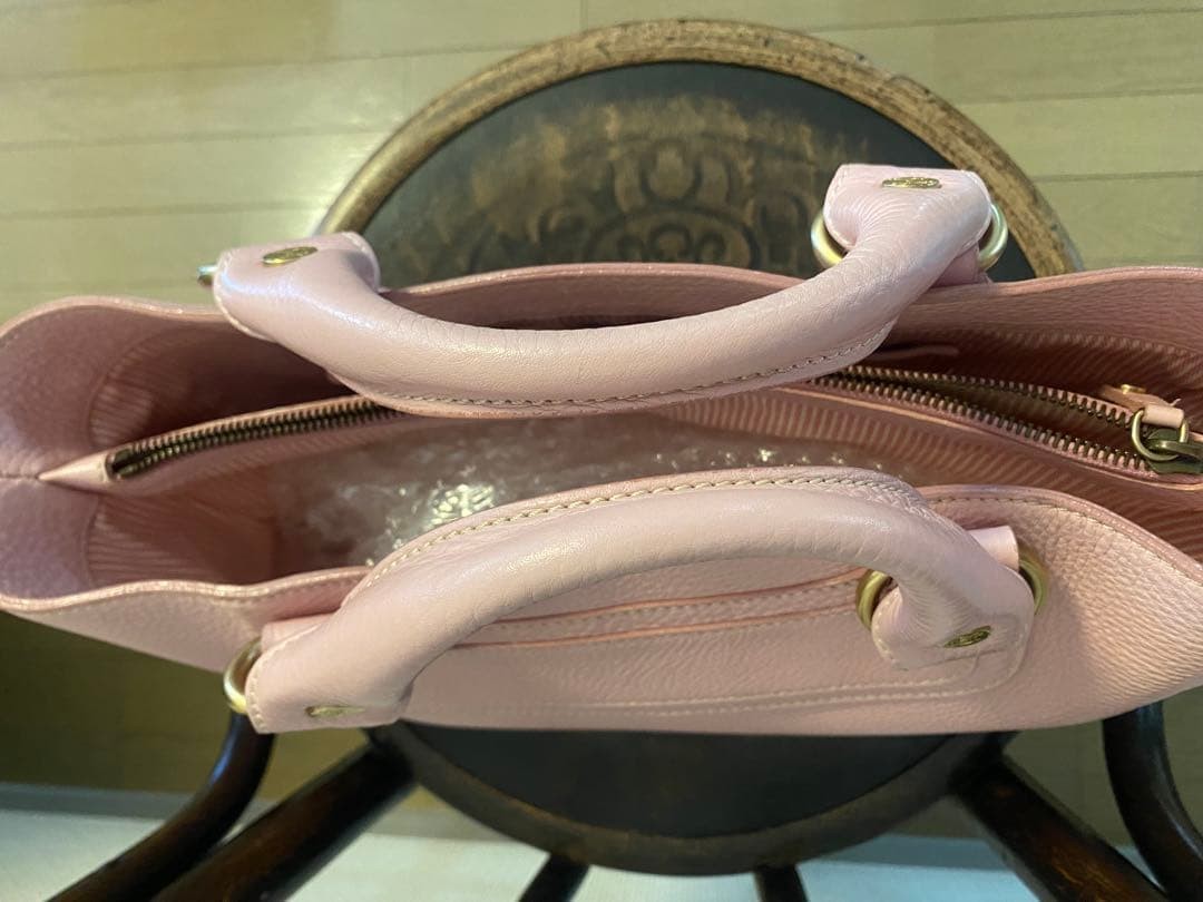CELINE Boogie Bag Leather Pink Spacious Authentic From Japan