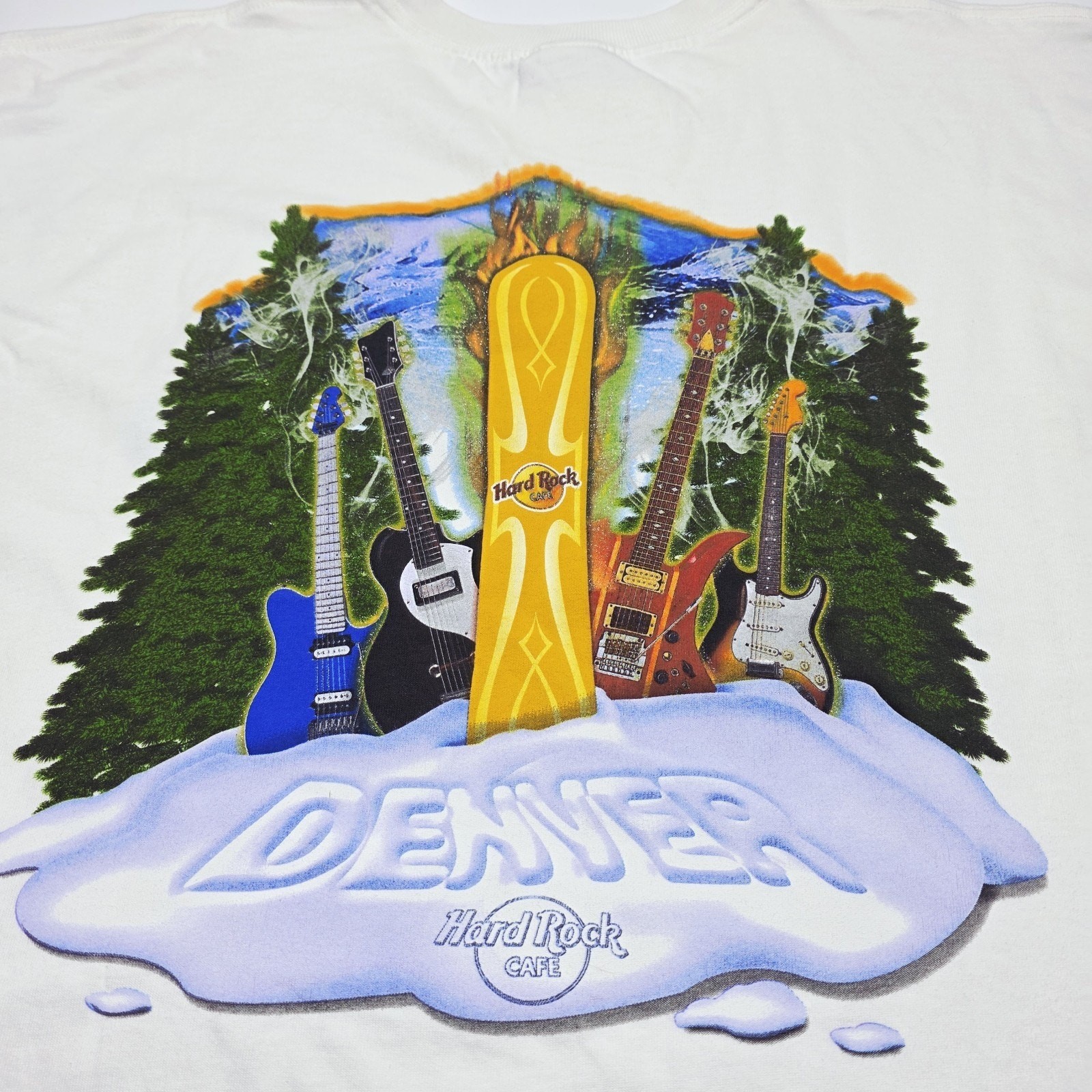 Vintage Hard Rock Cafe T-Shirt Denver Snowboard Men’s Size XL 90’s