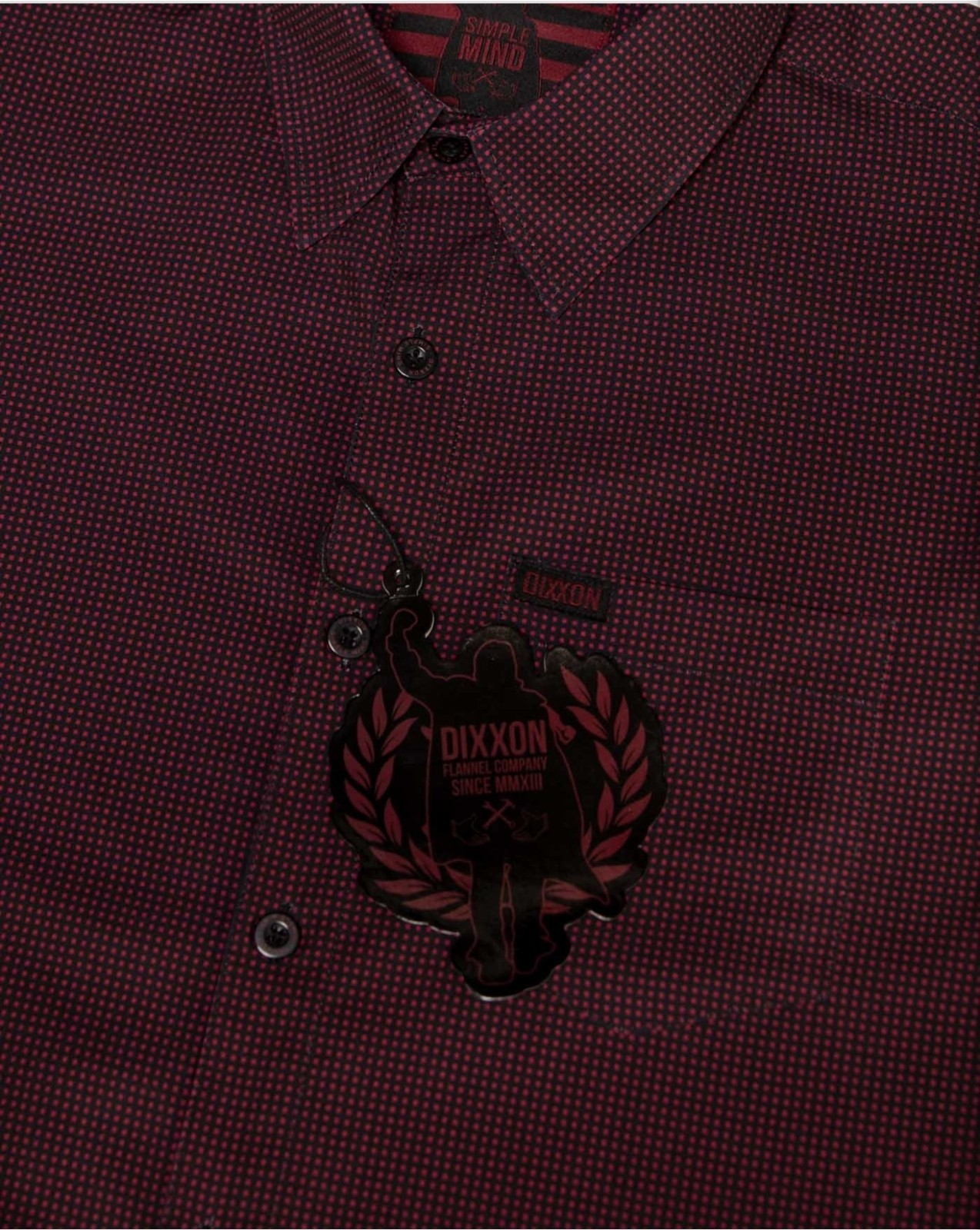 Dixxon Flannel Simple Mind Party Shirt – Black & Red. Men’s X-Large New With Tag