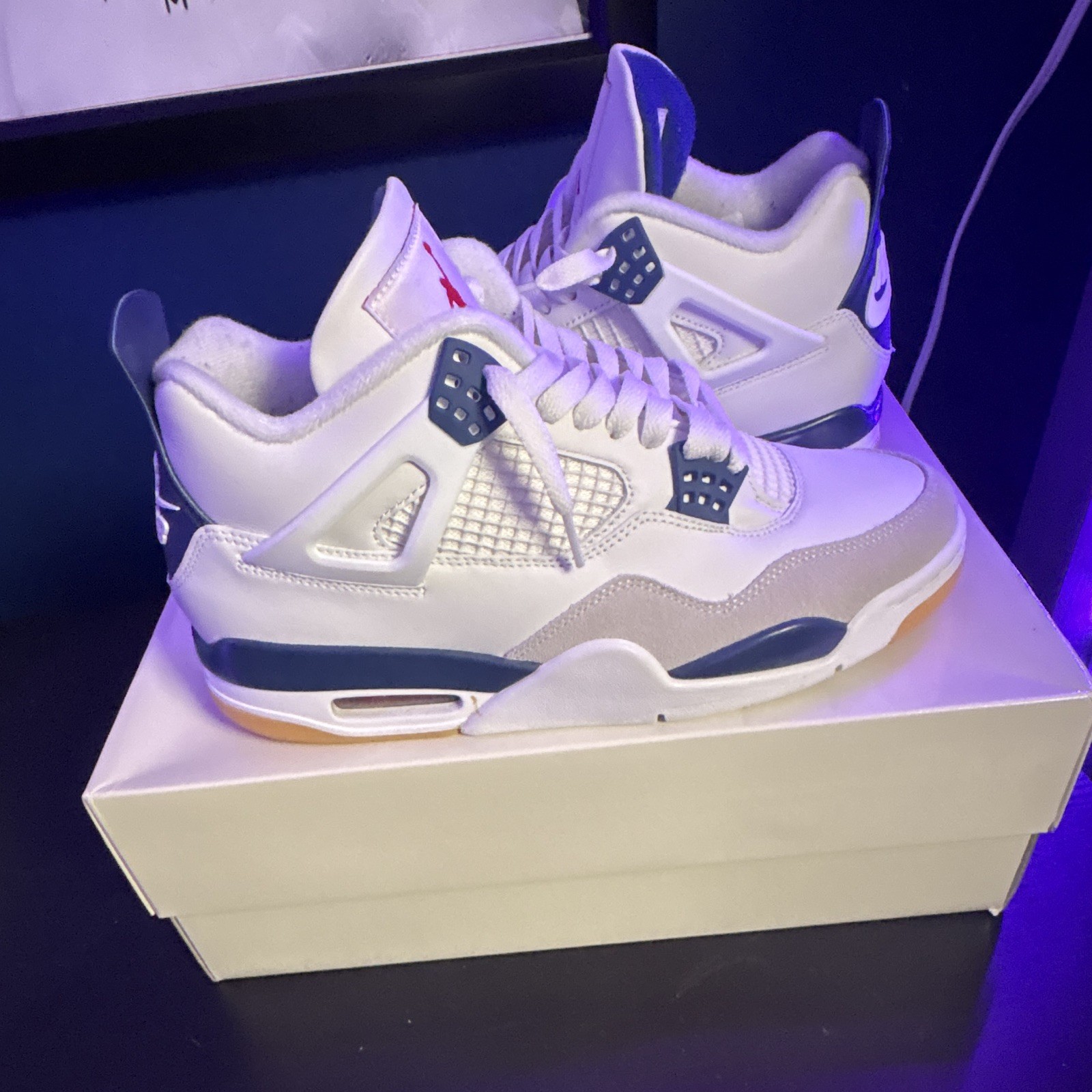 Jordan Nike SB x Air Jordan 4 Retro SP Navy White/Blue/Gray Sneaker DR5415-100
