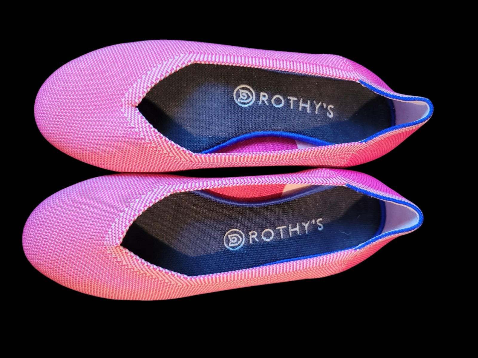 Rothy Size 8.5 Retired Pink Raspberry Rounded Toe Flats