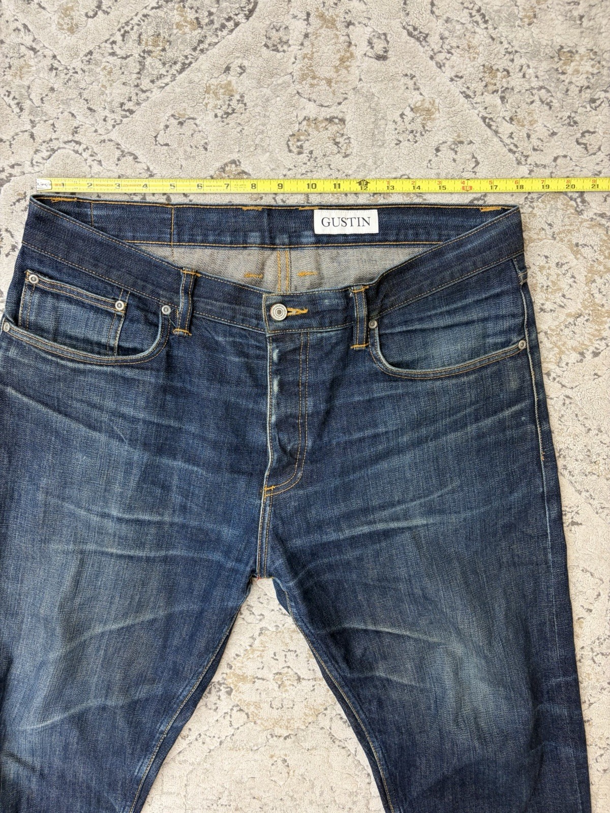 Gustin California Straight Raw Selvedge denim jeans Men’s size 38