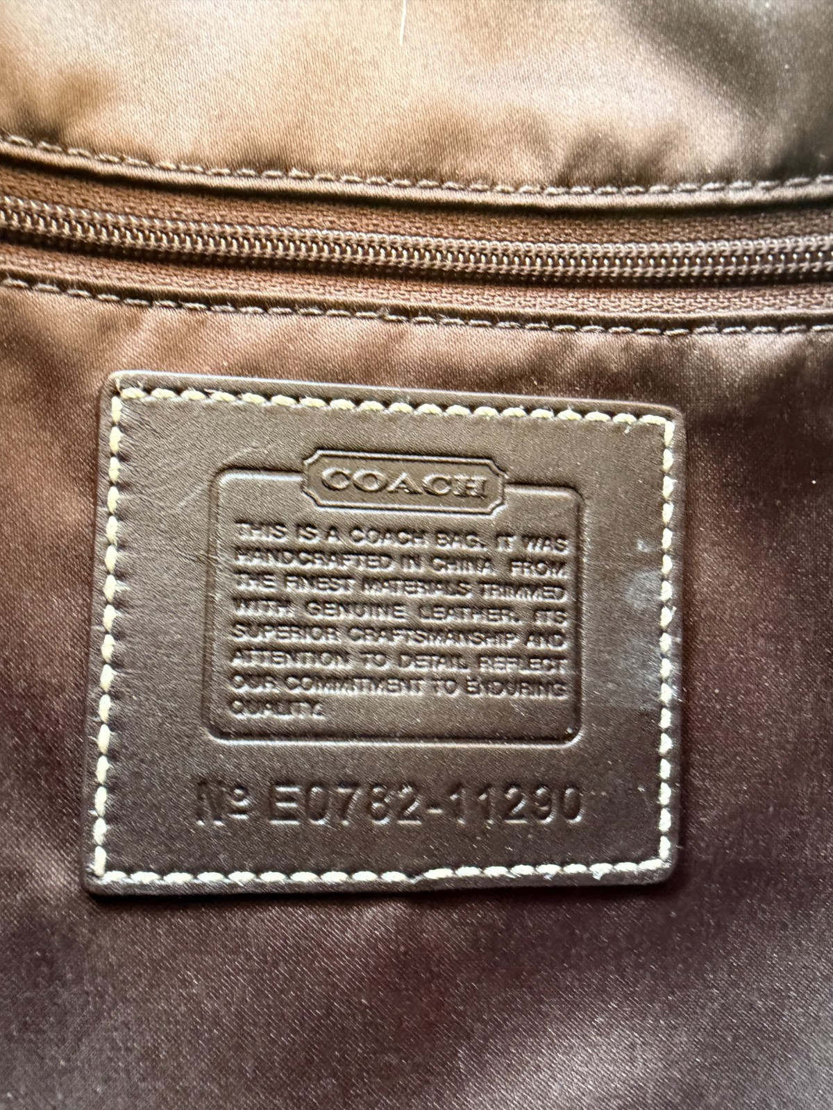 Coach 2007 Y2K Ergo Signature Brown Canvas and Leather Hobo Bag 11290