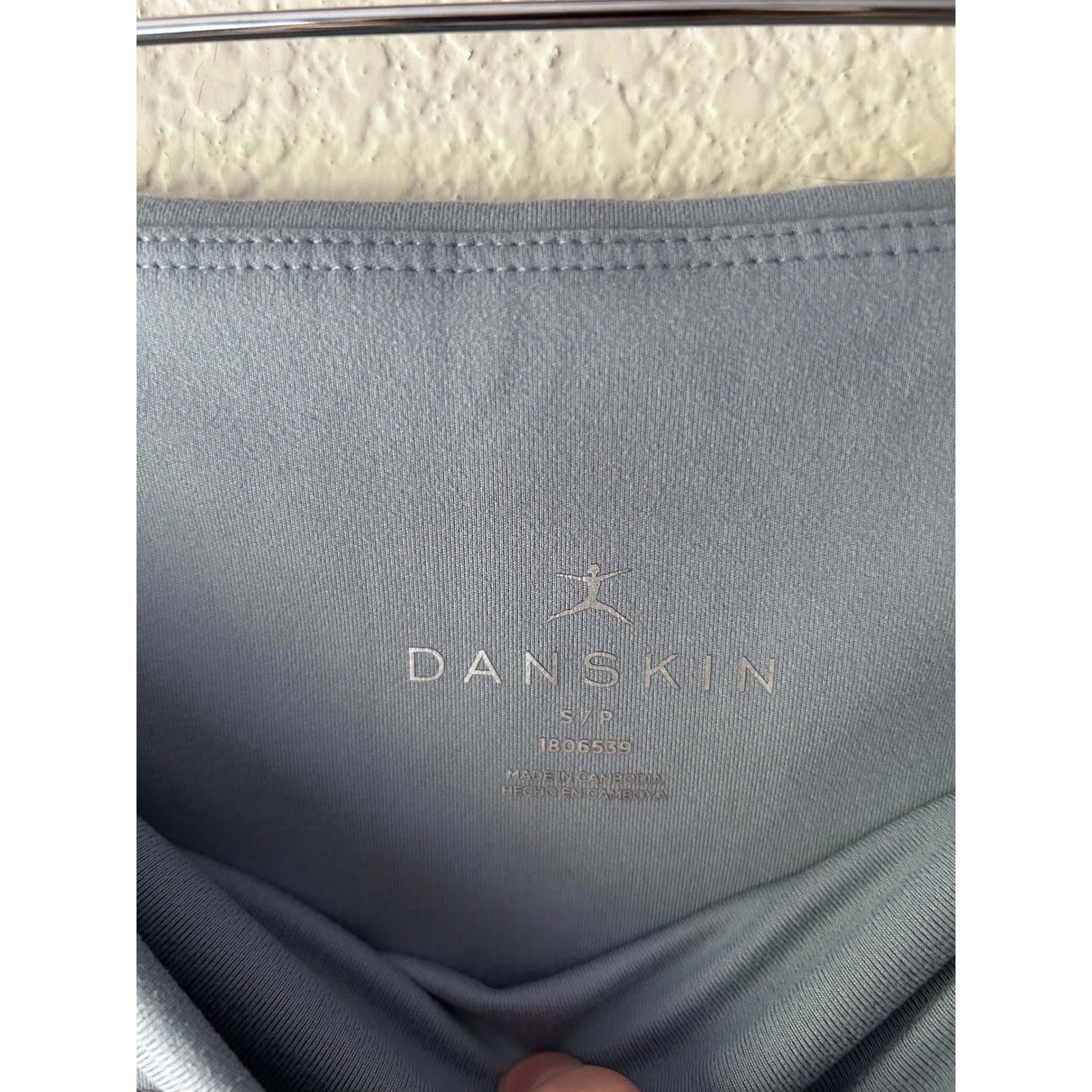Danskin Blue High Waisted Pocket Leggings Scalloped Hem Small 1806539