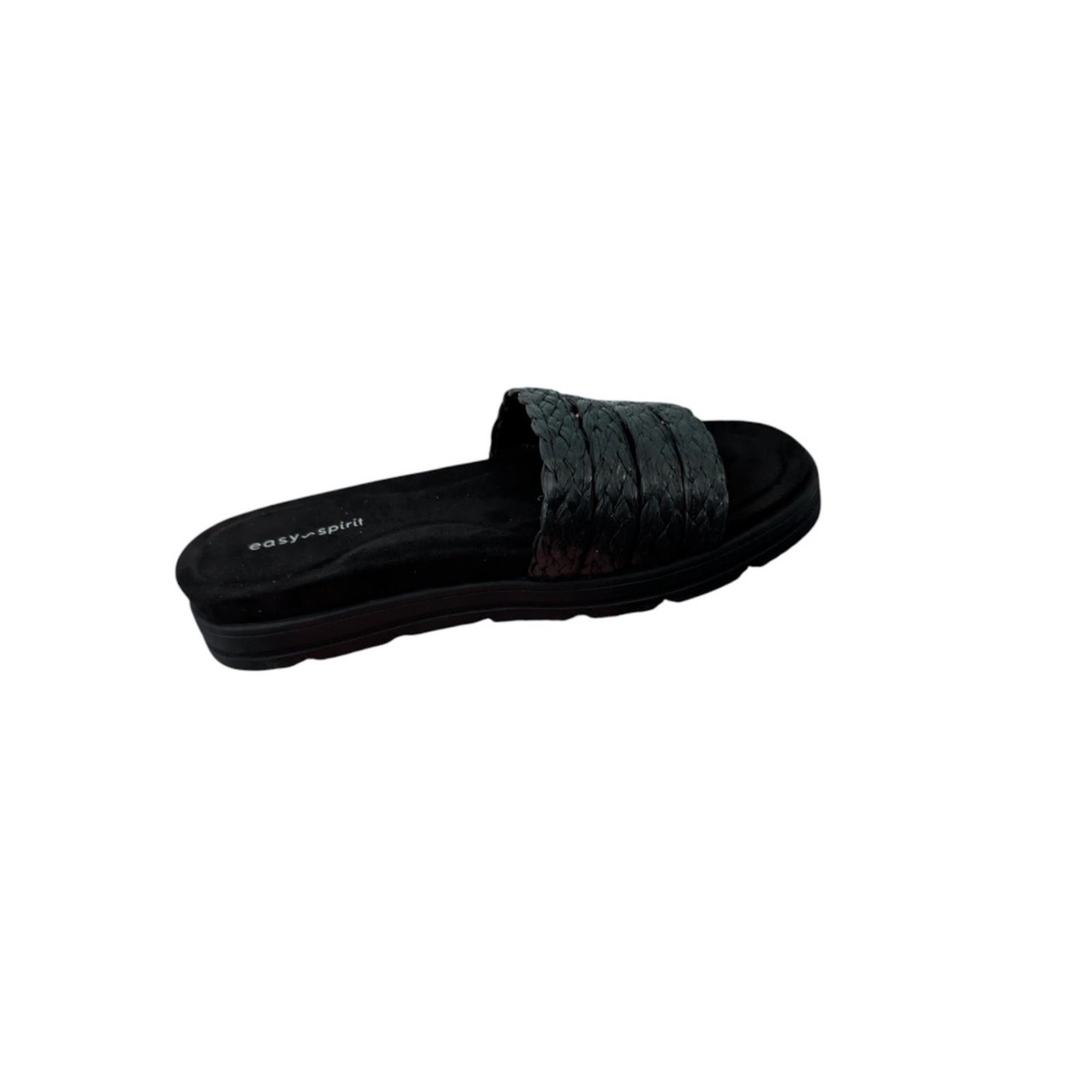 Easy Spirit Slides Sandals 7.5 M Raffia Cushioned Insole Flats Shoes Salma 2 NIB