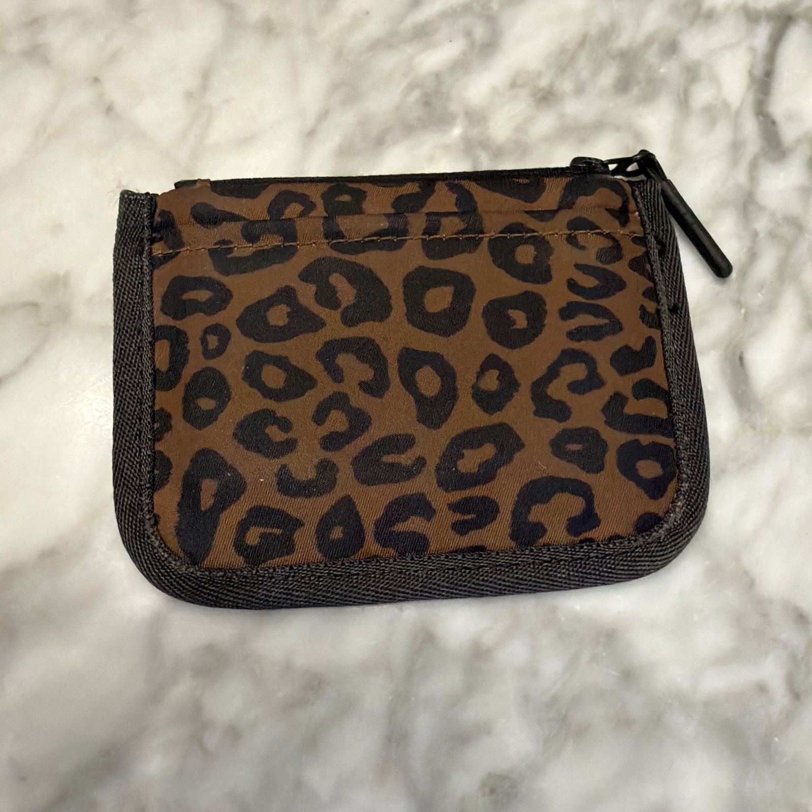 LULULEMON CARD CASE~LEOPARDO MINI DESERT KHAKI Zip Top