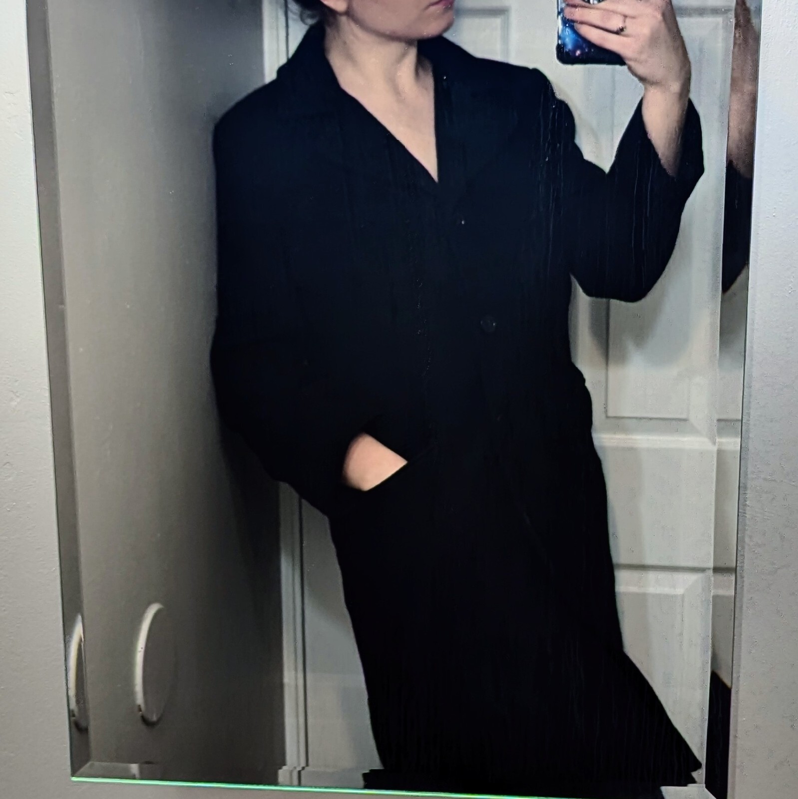 Women’s Regency New York 14 Cashmere Wool Blend Coat Black