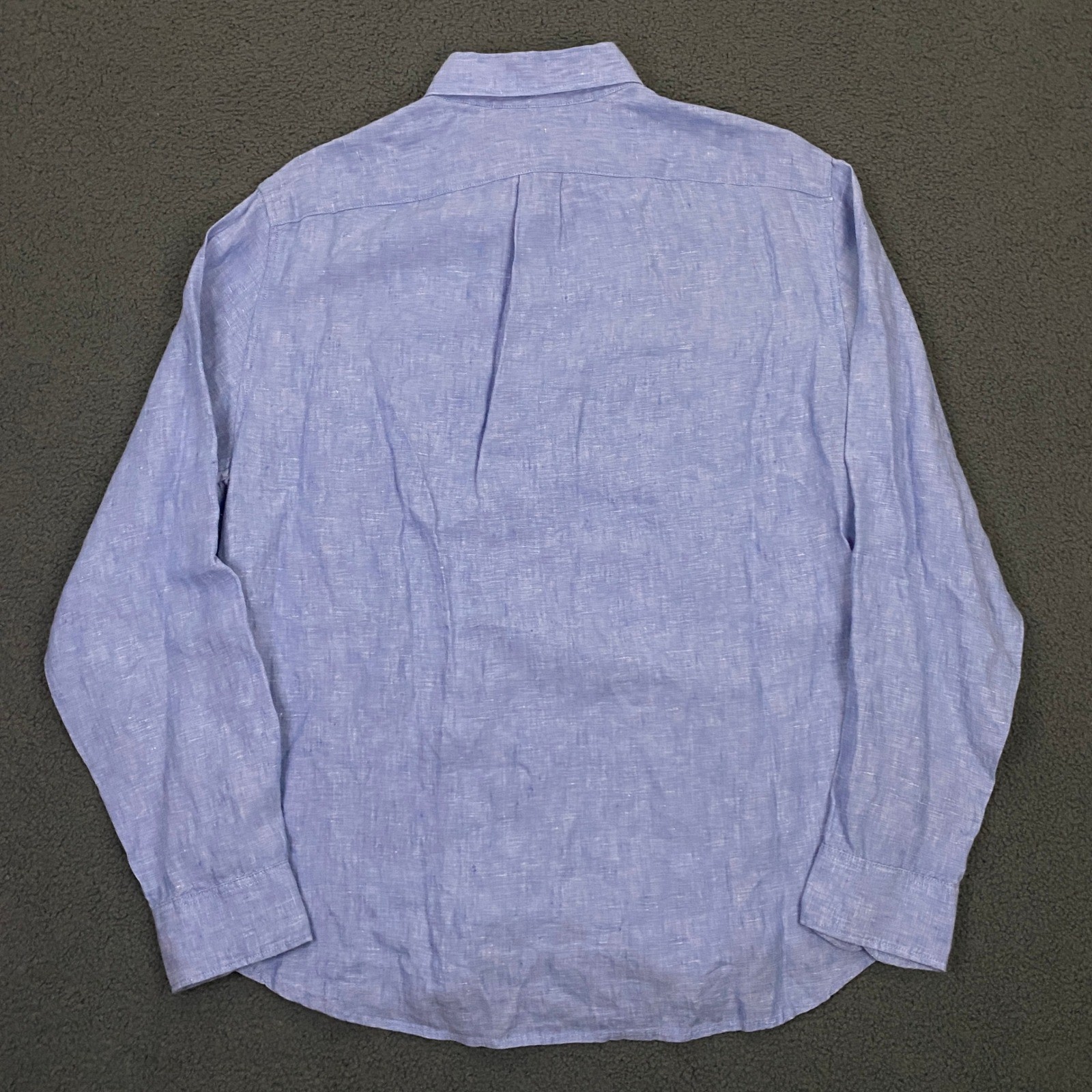 J.CREW Baird McNutt Irish Linen Shirt Mens Large Slim Fit Light Blue Button Up