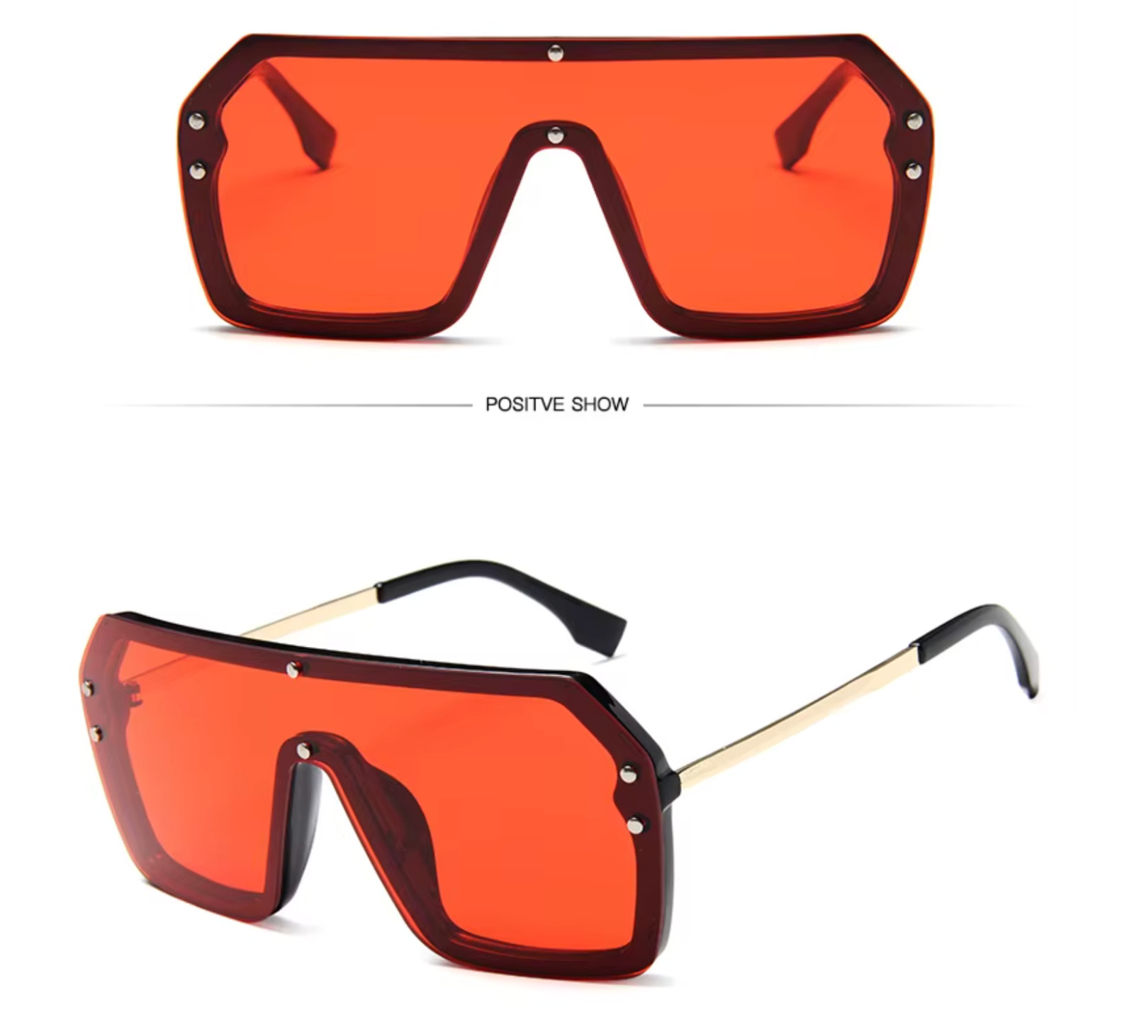 Fashion Oversize Flat Mirror Lens Square Large Men’s Women’s Miami Sunglasses