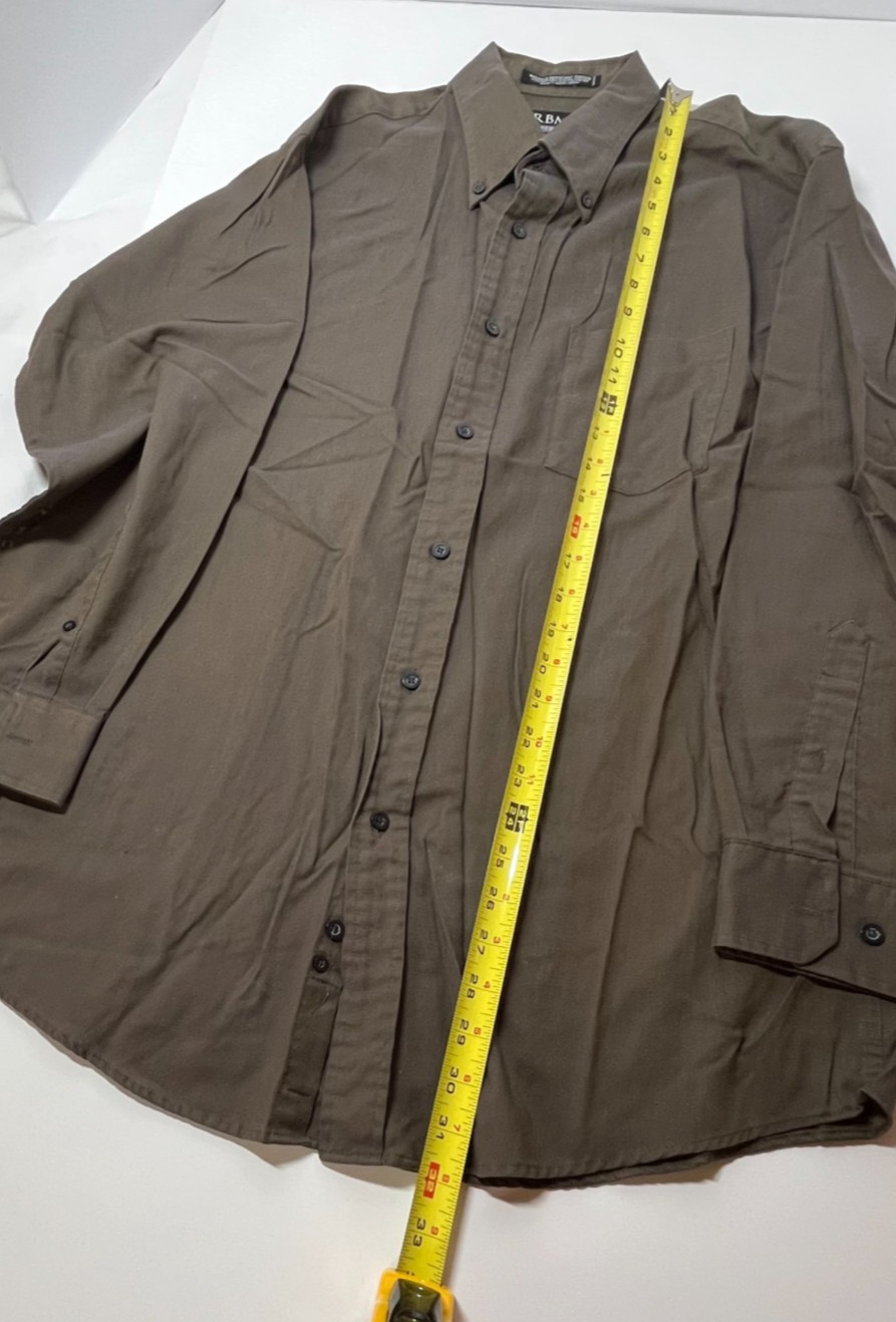 RBM Oxford Wrinkle Resistant 16.5 32/33 Brown Button Down Men’s Dress Shirt