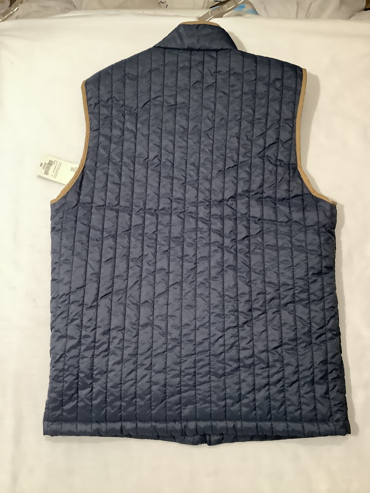 Mutual Weave Vest Mens Medium Ombre Blue Quilted Recycled Polyester Outdoor New