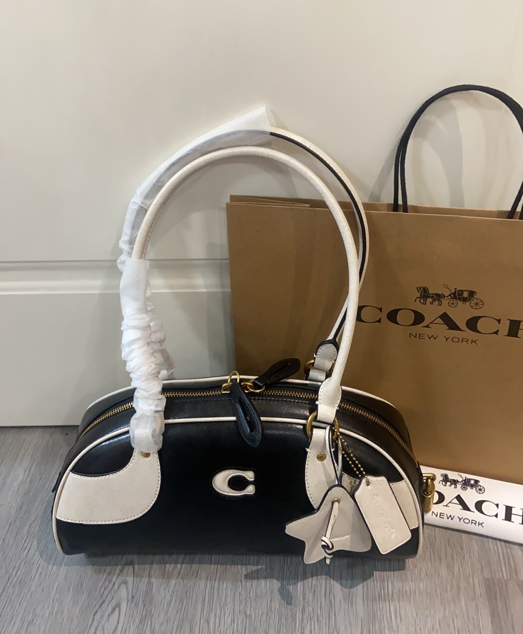 Coach Bowling Shoulder Bag CDU49 black