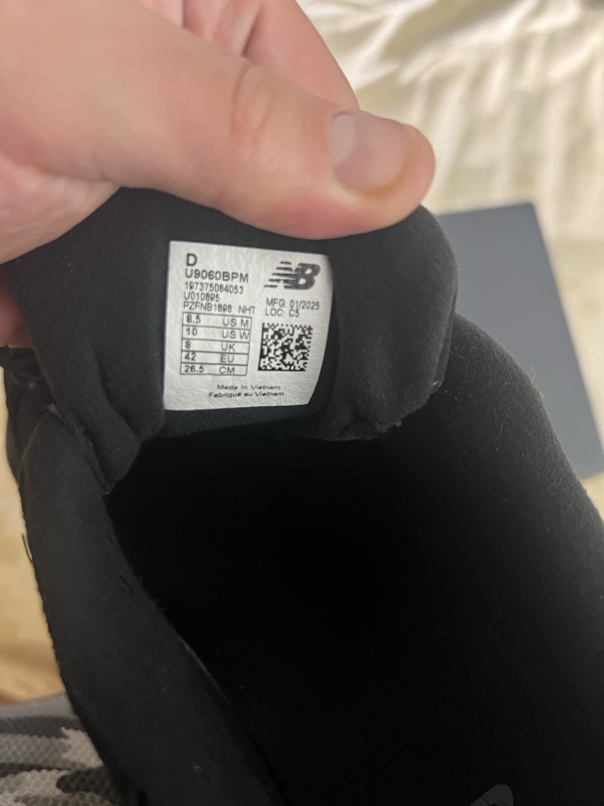 Size 8.5 – New Balance 9060 Triple Black Suede