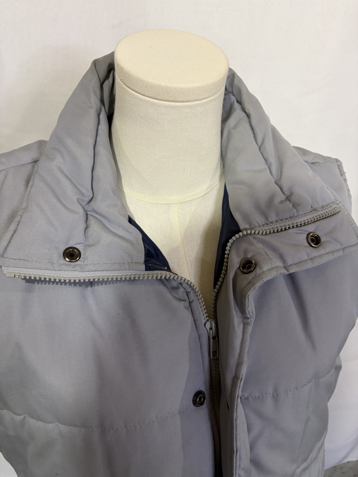 VTG 1970s Sears Outerwear Vest Durable Insulated Snap Button And Zip Mens Medium