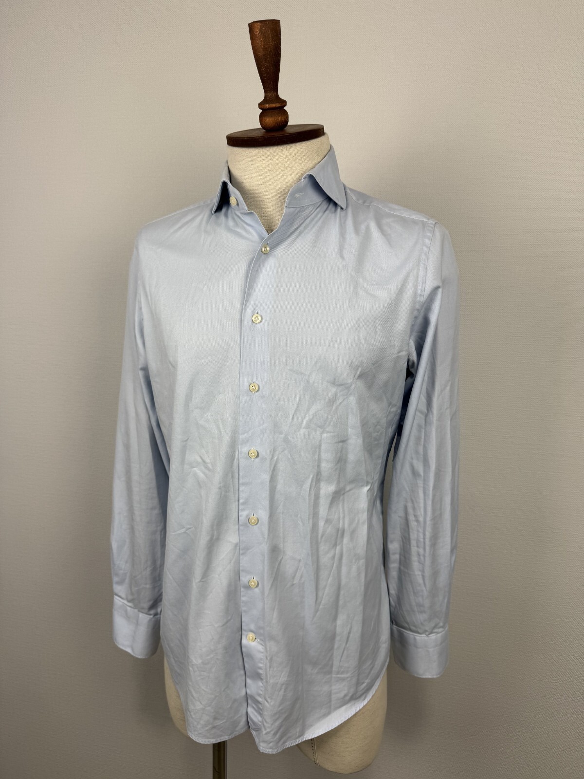 Suitsupply Blue Egyptian Cotton Long Sleeve Extra Slim Fit Dress Shirt Sz 40