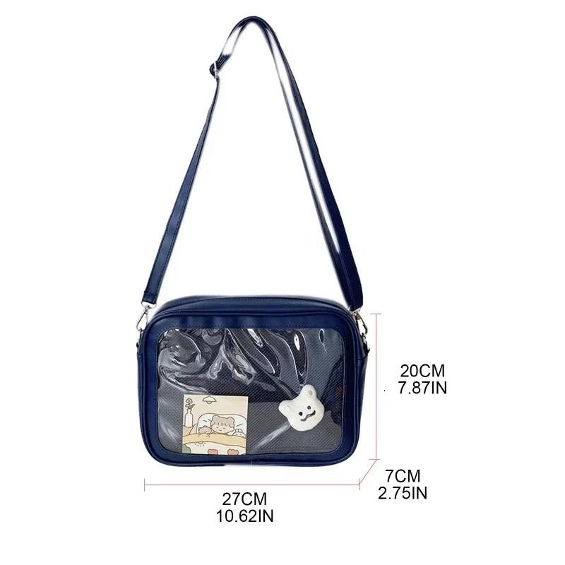 Women’s Ita Crossbody Bag Clear Transparent Shoulder Messenger Purse Cute Kawaii