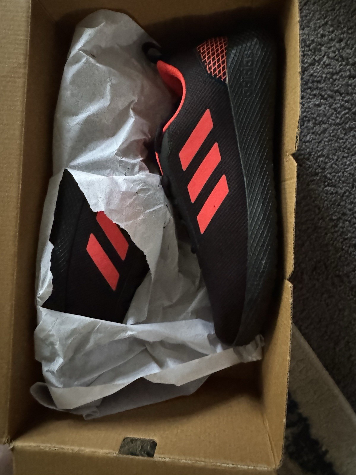 adidas Impulse Syn 3.0 Black/Red Mesh Low Top Lace Up Men’s Sneakers JJ5330