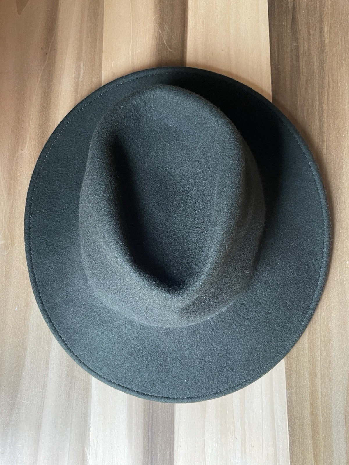ORVIS Fedora Hat Dark Green Small ~6.75” Made in USA 100% Wool Felt Packable