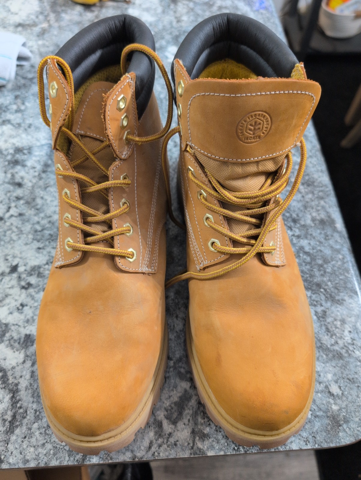 Jacata Men’s Snow Work Boots Shoes Premium Waterproof Leather 8601C Size 12W