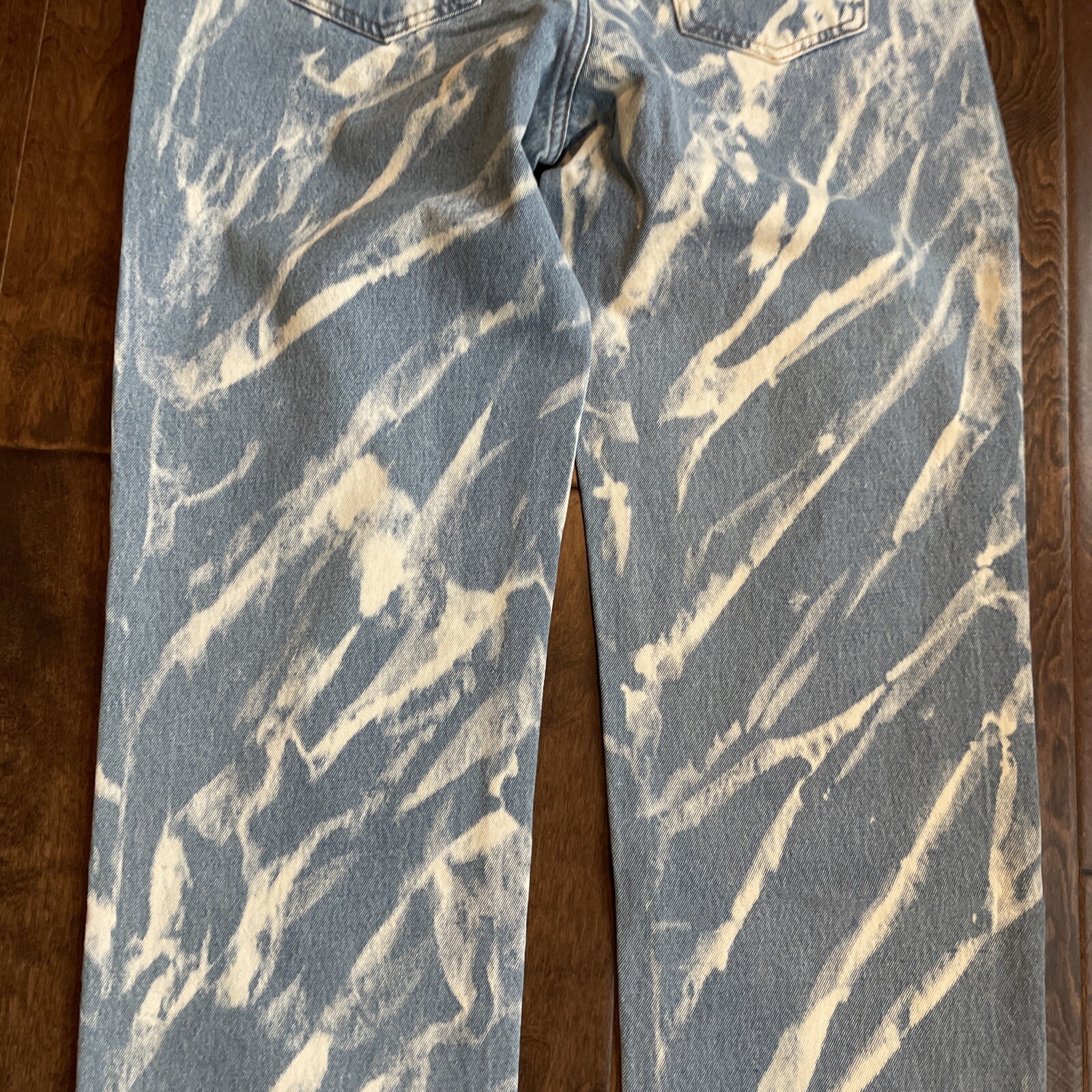 Lioness Jeans Size Large Blue Straight Leg High Rise 100% Cotton Designer CE2