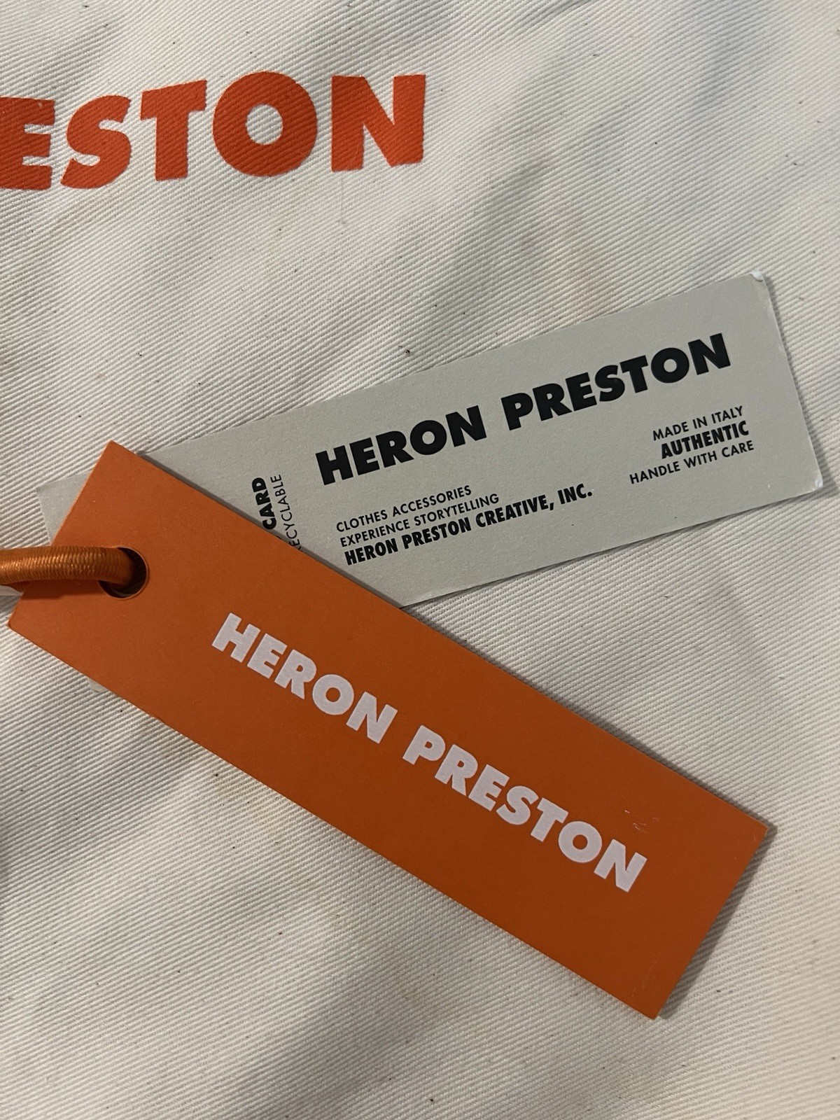Off-White X Heron Preston “Collaboration” PVC Handle Handbag