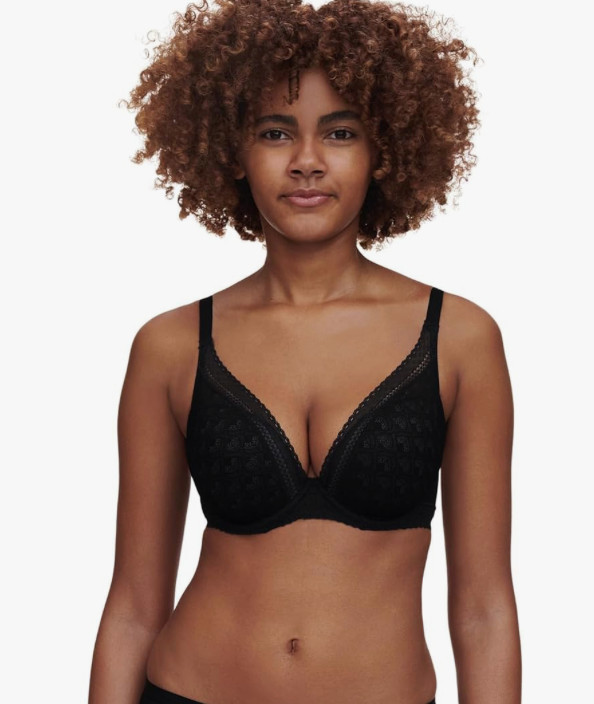 Chantelle 32DDD USA (32E UK) Ace Contour Spacer T-Shirt Bra NWOT 911NA Black