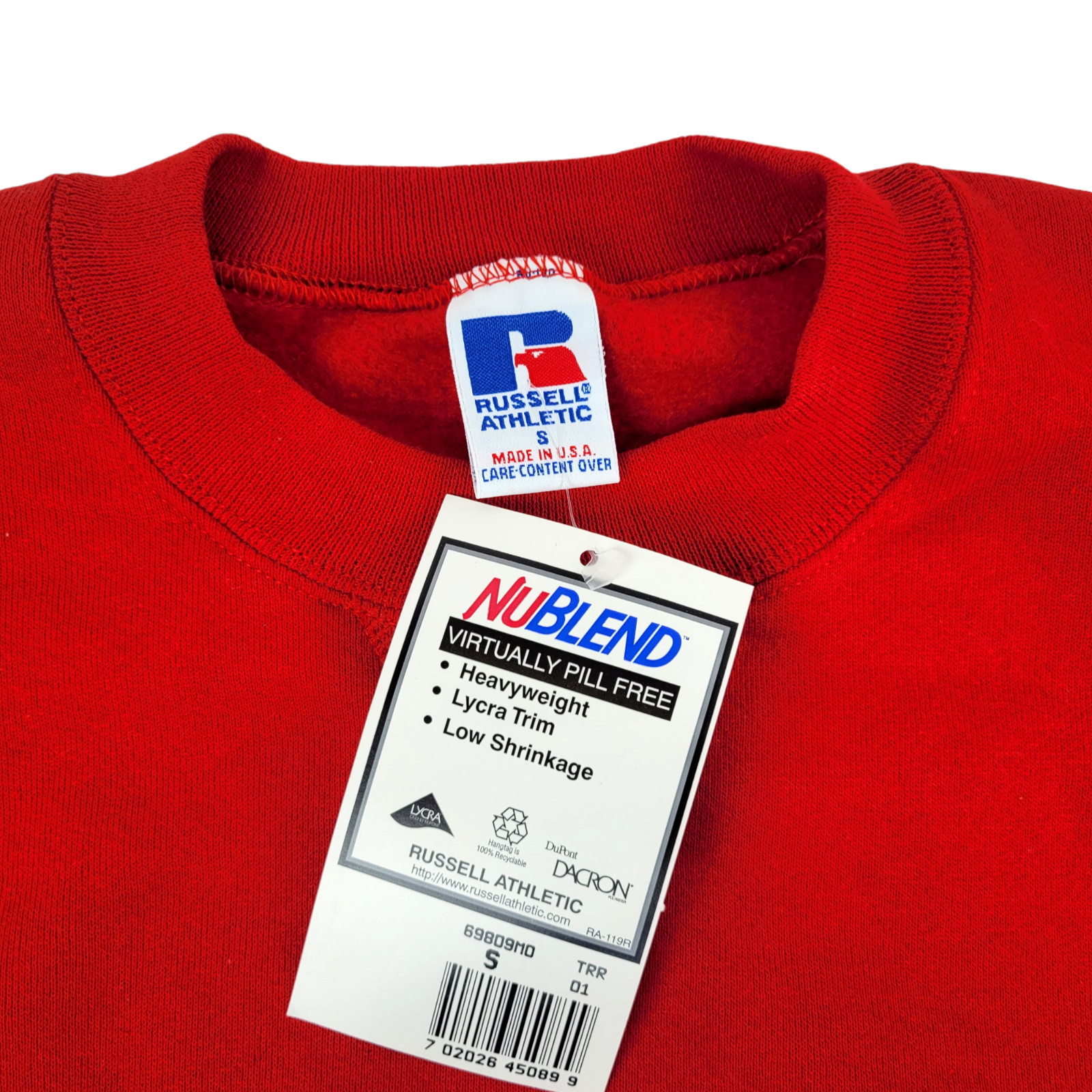 Vintage Russell Athletic Crewneck Sweatshirt Men’s Small Made In USA Red 90’s
