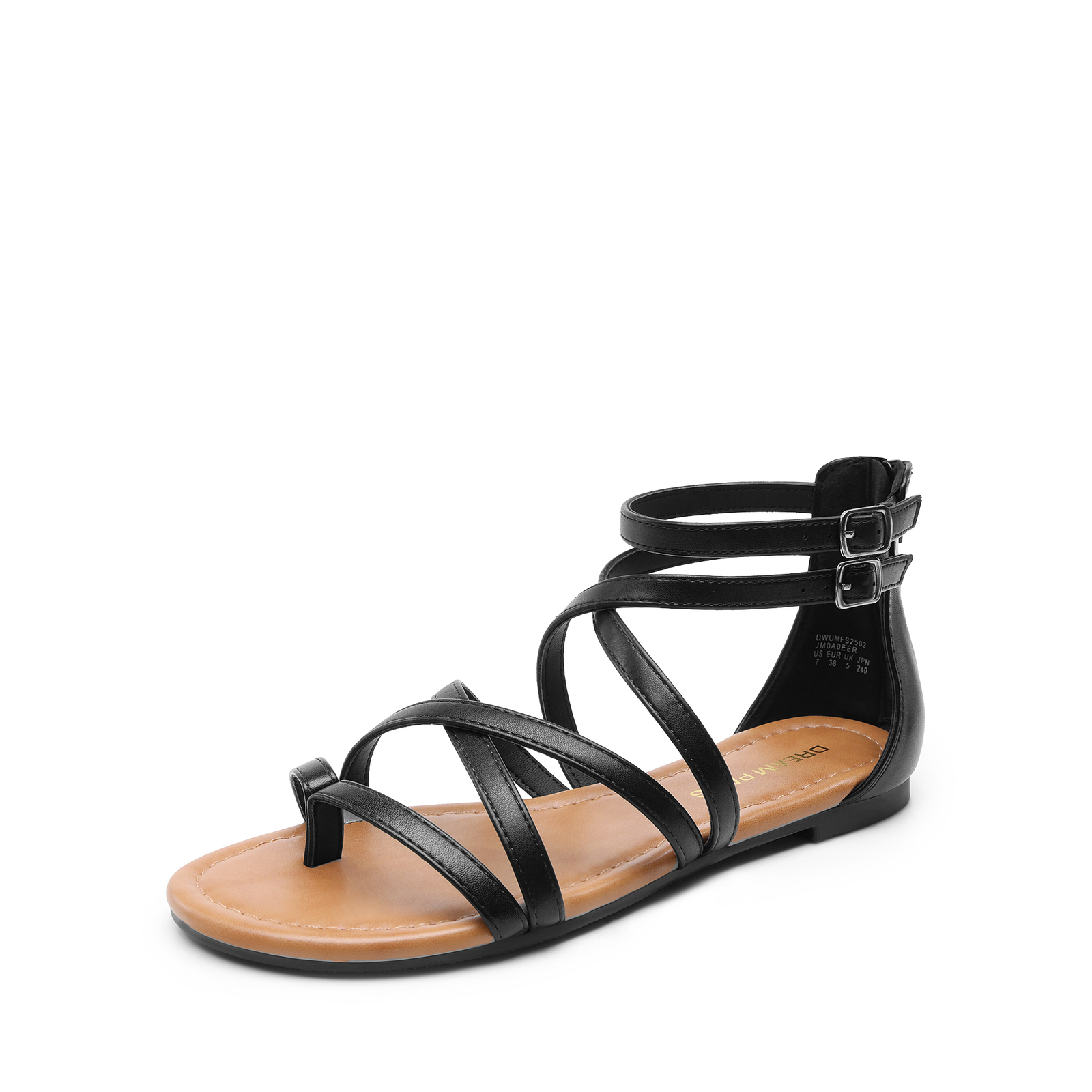 Women Gladiator Cross Strappy Flat Sandals Casual Summer Beach Thong Sandals