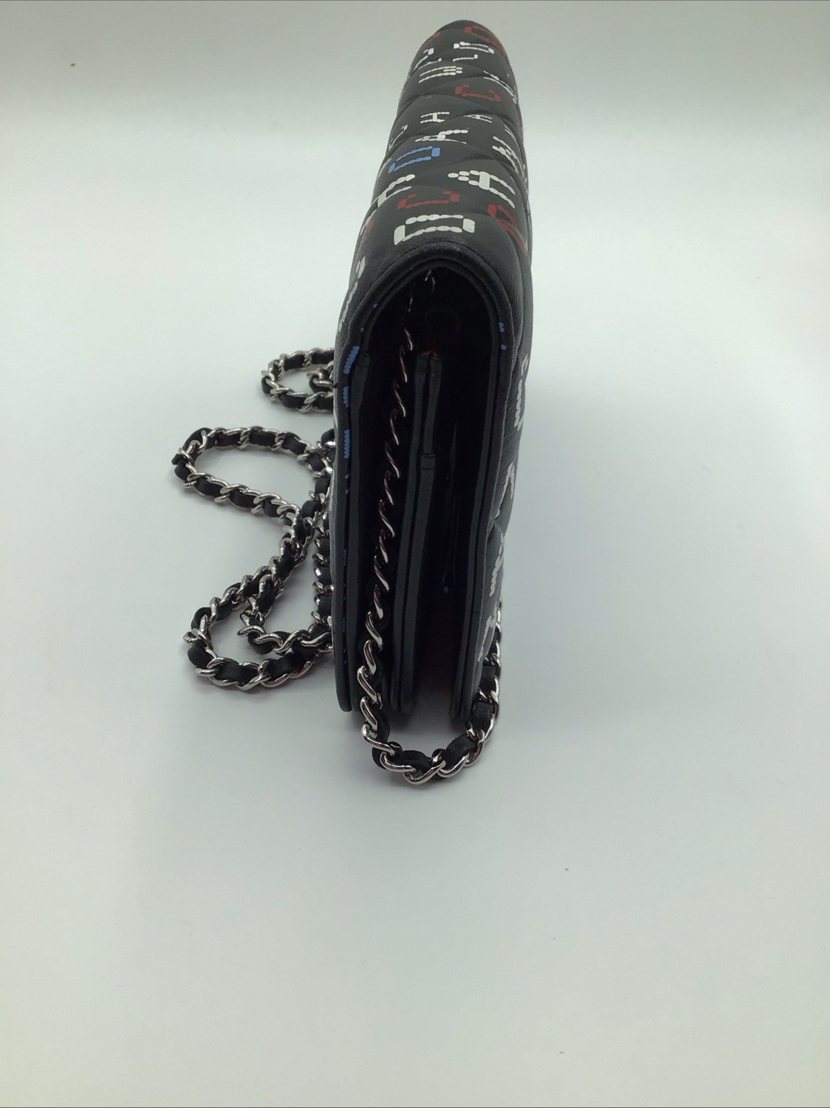 Chanel Matelasse Chain Wallet Black Leather
