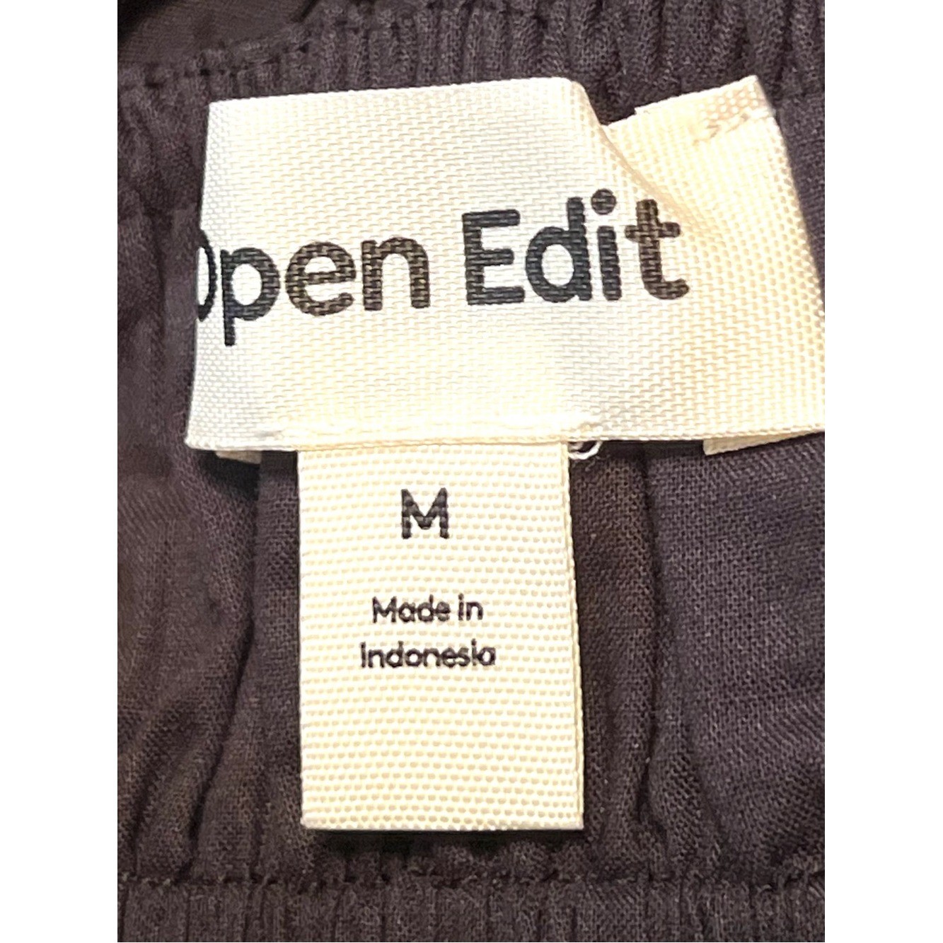 NWT Open Edit Shirred Spaghetti Strap Black Mini Dress-Size Medium