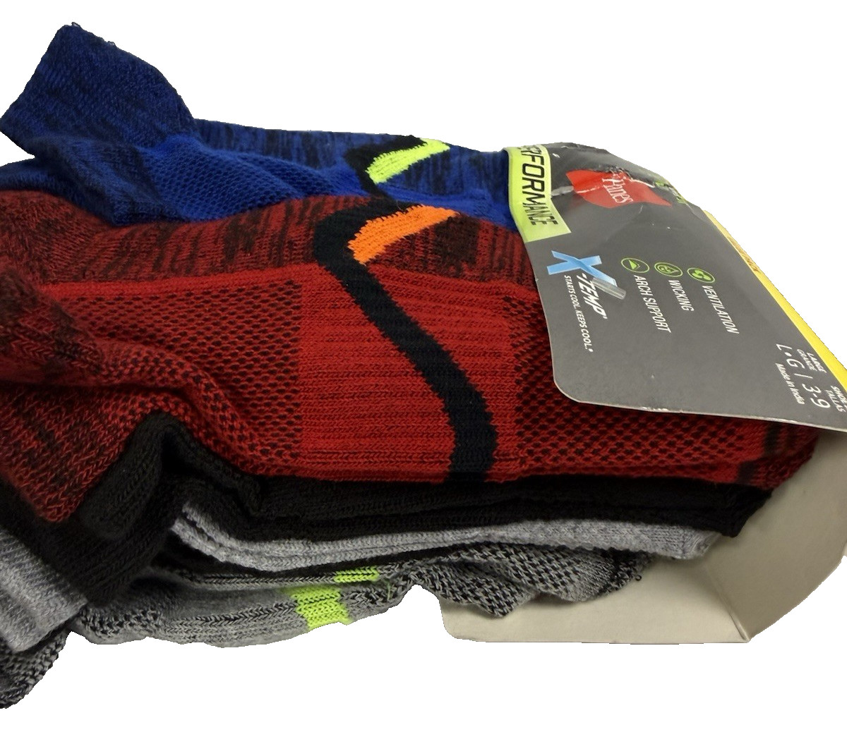 Boys No Show Socks (10-Pack) Hanes X-Temp Performance -Large-Shoe Size-3-9