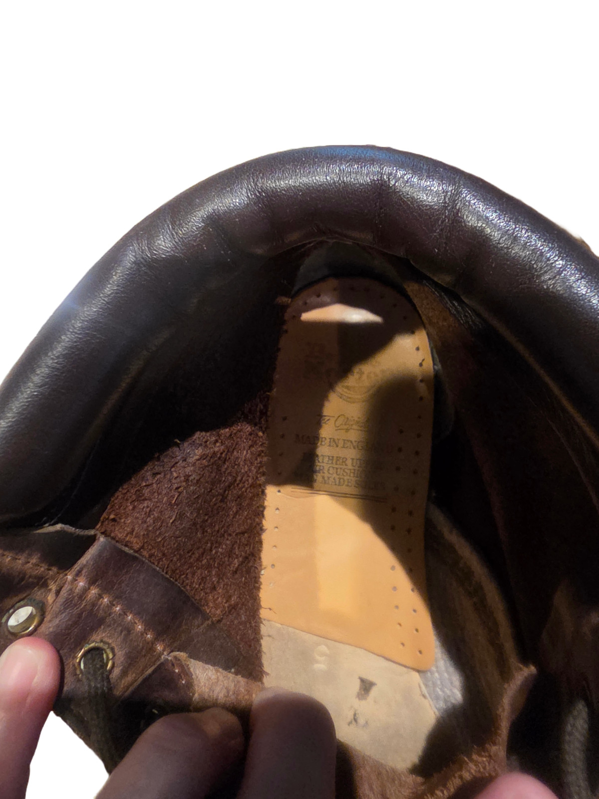 Vintage Dr. Martens Aztec Hiking Boots Brown/Padded Collar Made in England sz 6