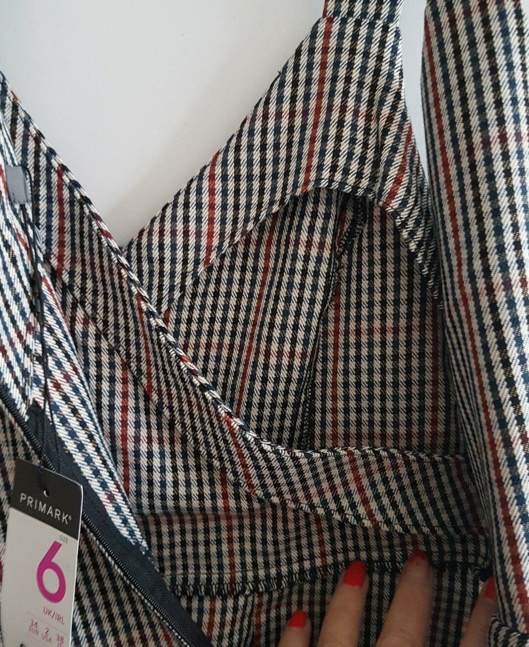 BNWT PRIMARK CHECK DOG TOOTH DRESS SIZE 6UK MULTI COLOURED SEE