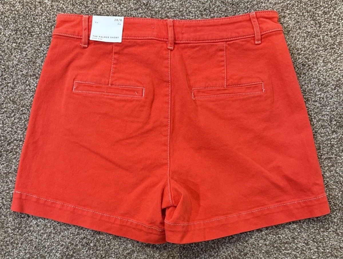 LOFT Vintage Style Contrast Stitch Hi Rise Palmer Shorts Festival Classic NEW!