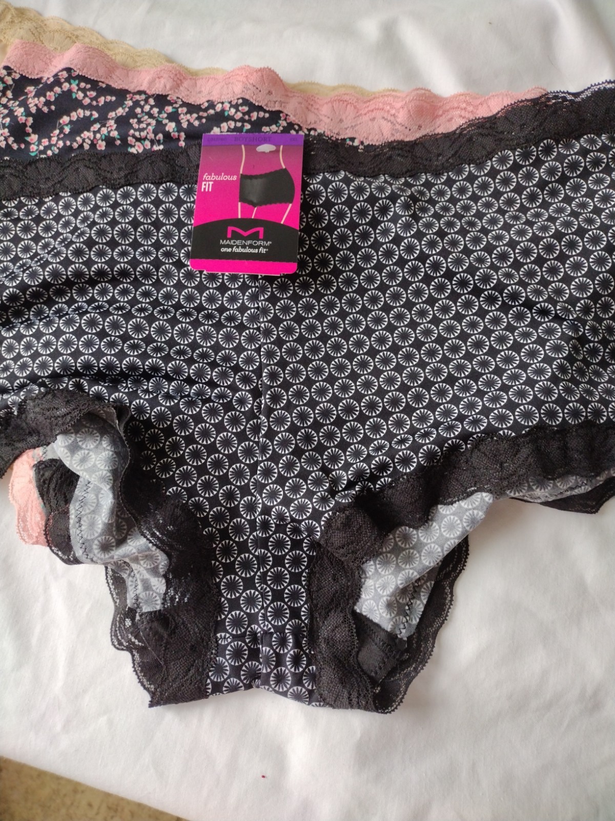 3 PACK MAIDENFORM 2XL ASSORTED COLORS BOYSHORT PANTIES DM3760 FABULOUS FIT NWT