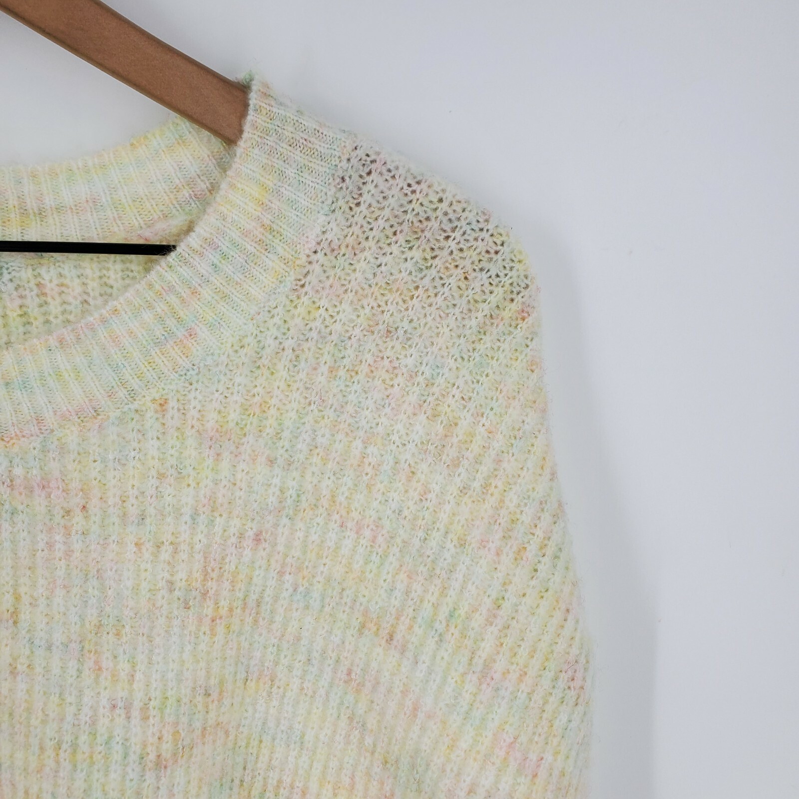 BP Nordstrom Rainbow Marl Sweater in Ivory With Poly Rainbow Size Large NWOT