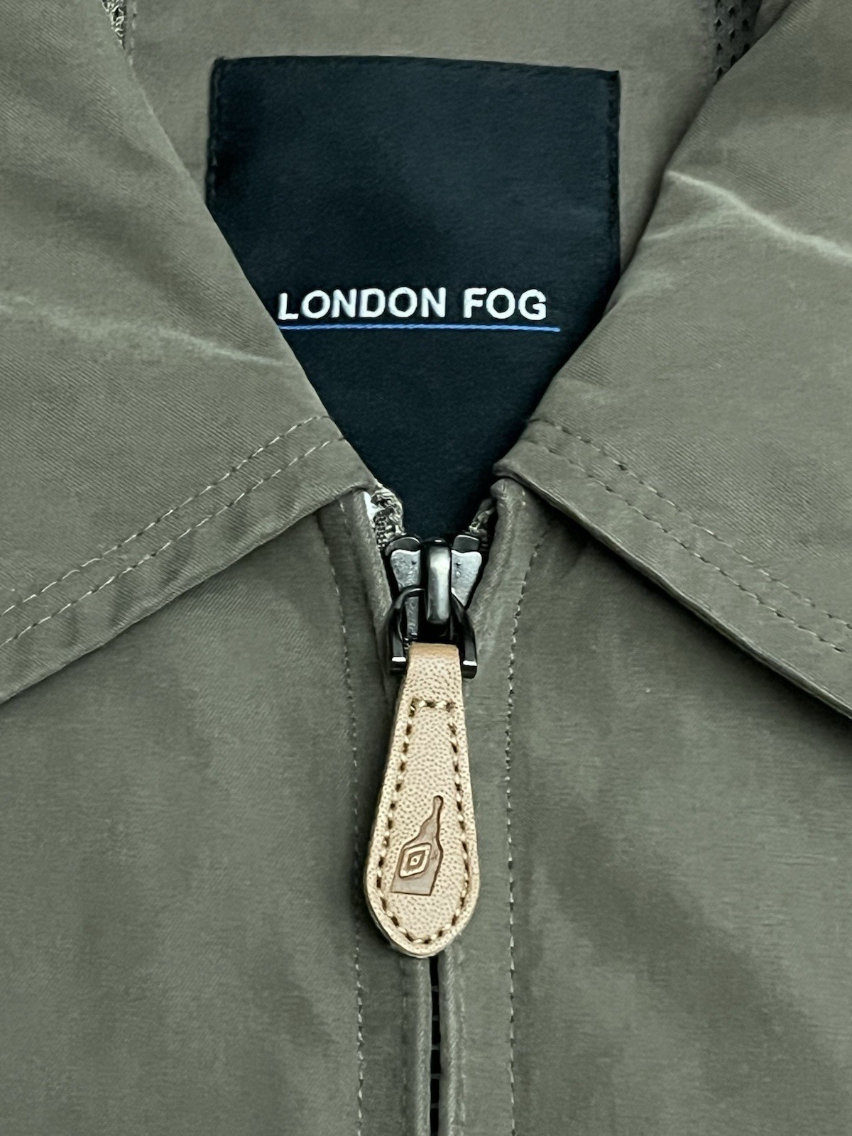 London Fog Olive Harrington Jacket Golf Large
