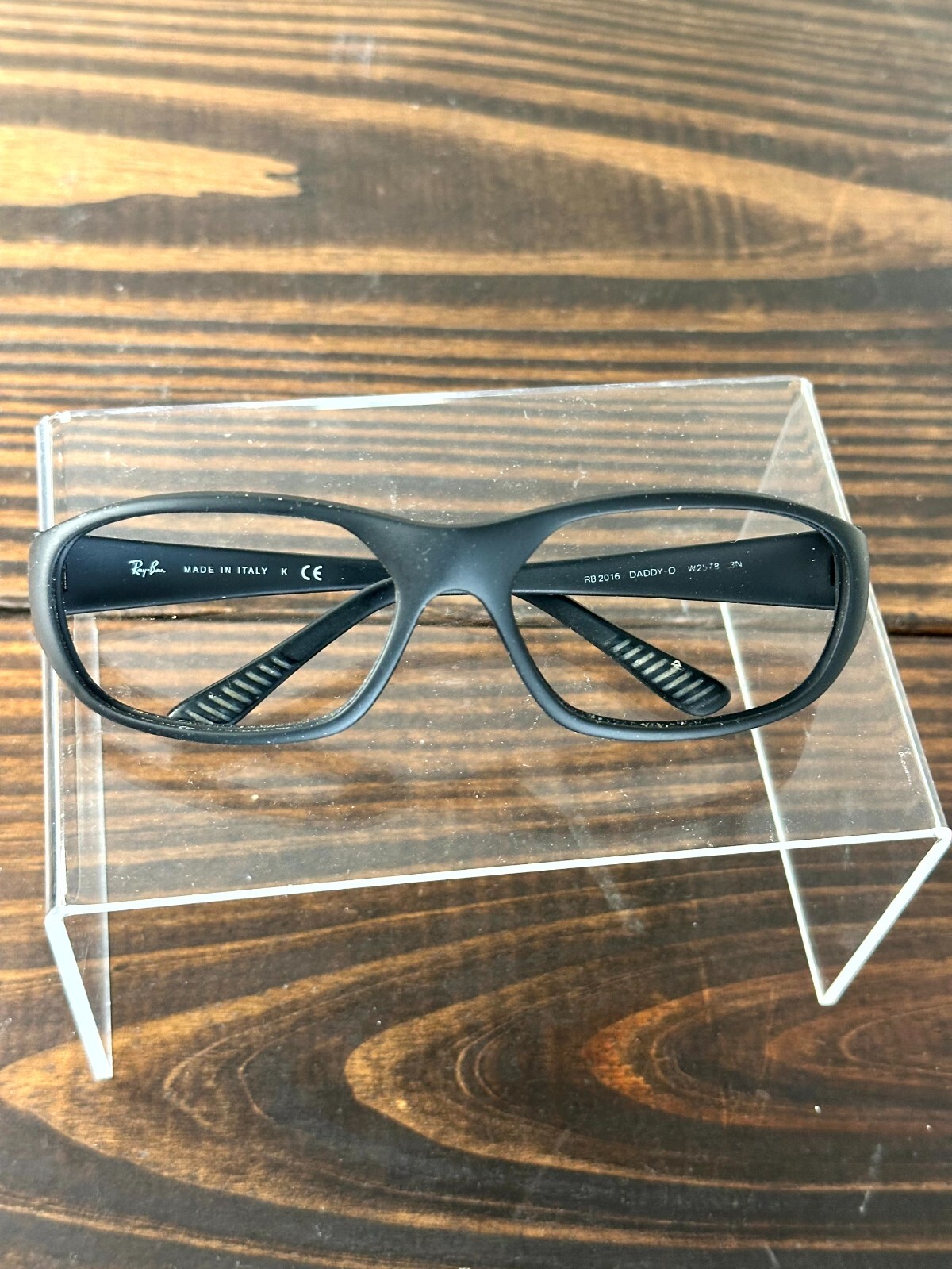 Ray-Ban RB2016 2578 Matte Rubber Black Sunglasses Frame Rectangular Full Rim
