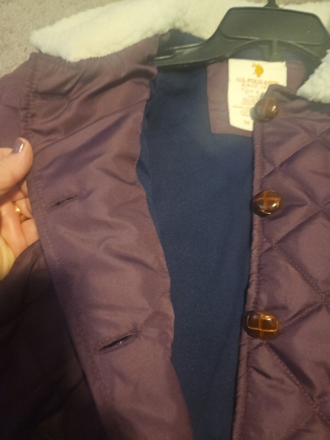 US Polo Assn Women’s Puffer Jacket Lightweight, Small NWT